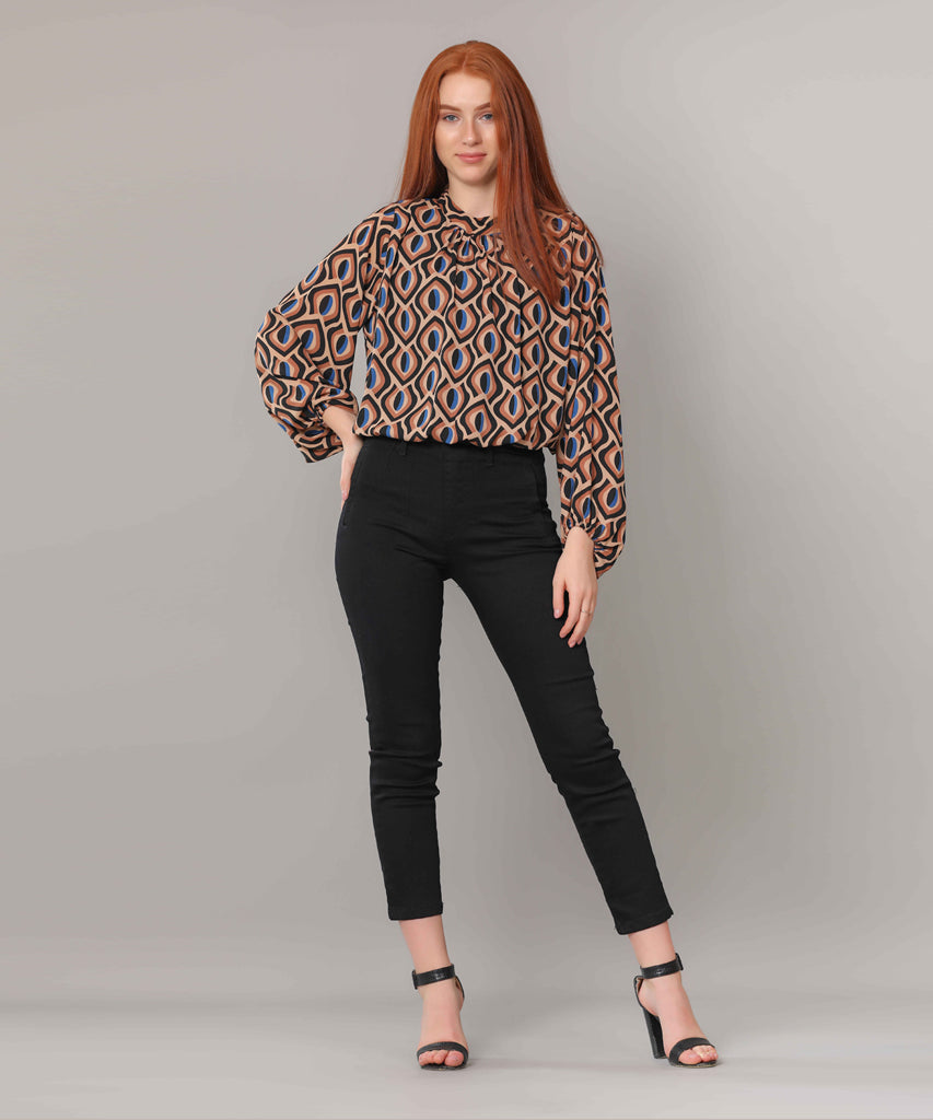 Blouse-Chiffon-BROWN