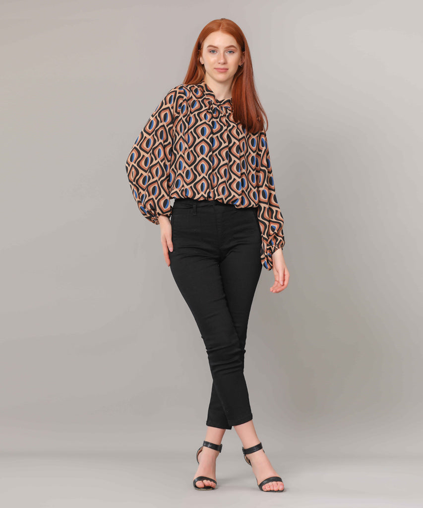 Blouse-Chiffon-BROWN