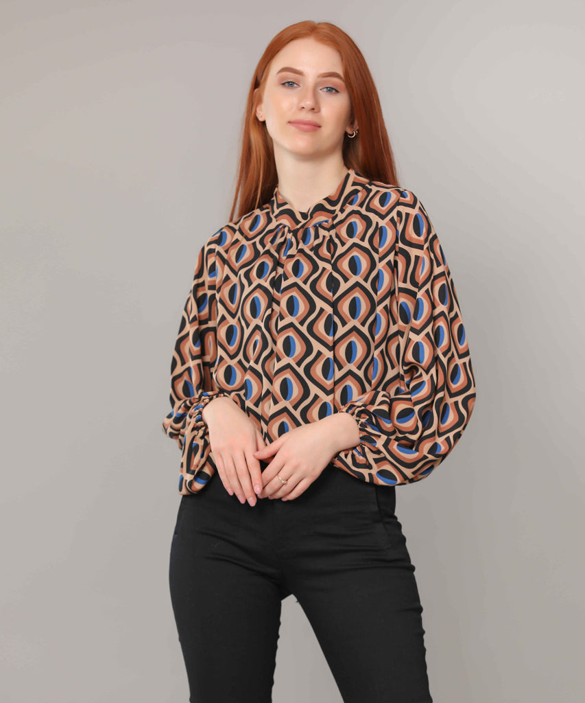 Blouse-Chiffon-BROWN