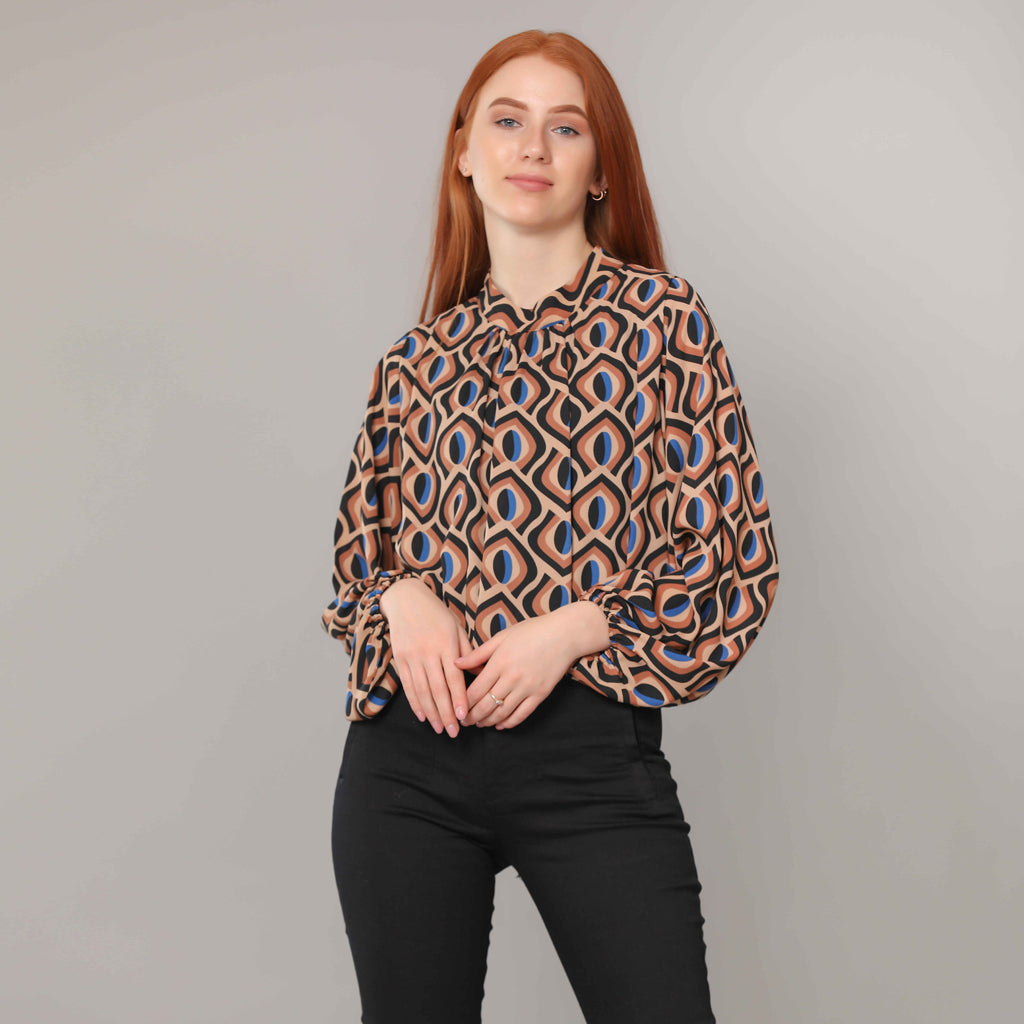 Blouse-Chiffon-BROWN