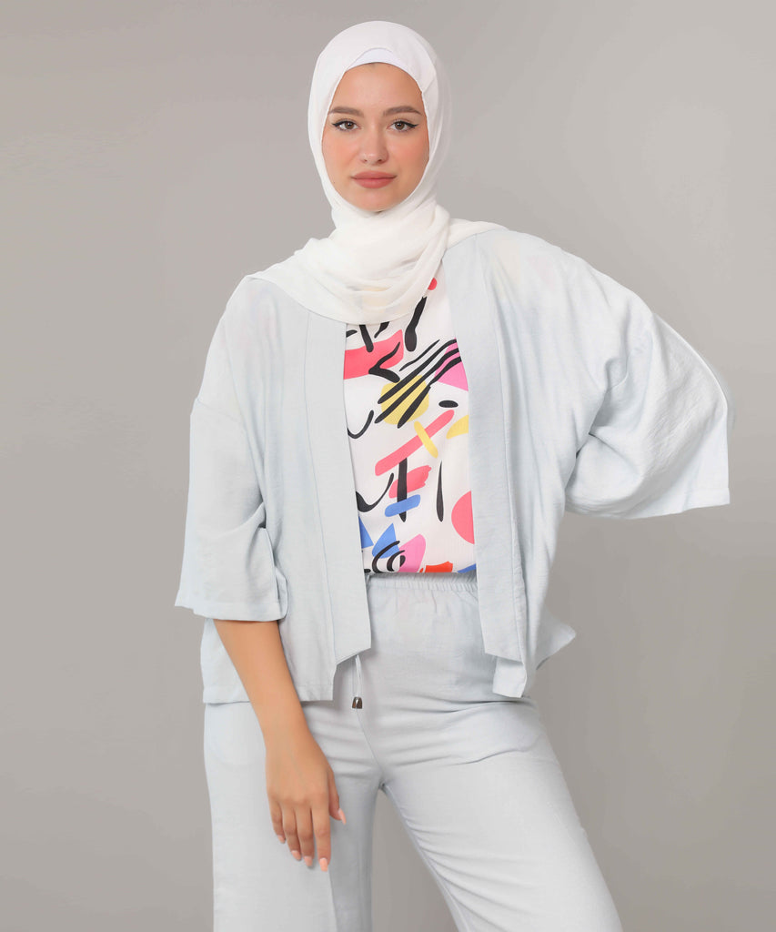 Cardigan-Cotton Viscose-GRAY