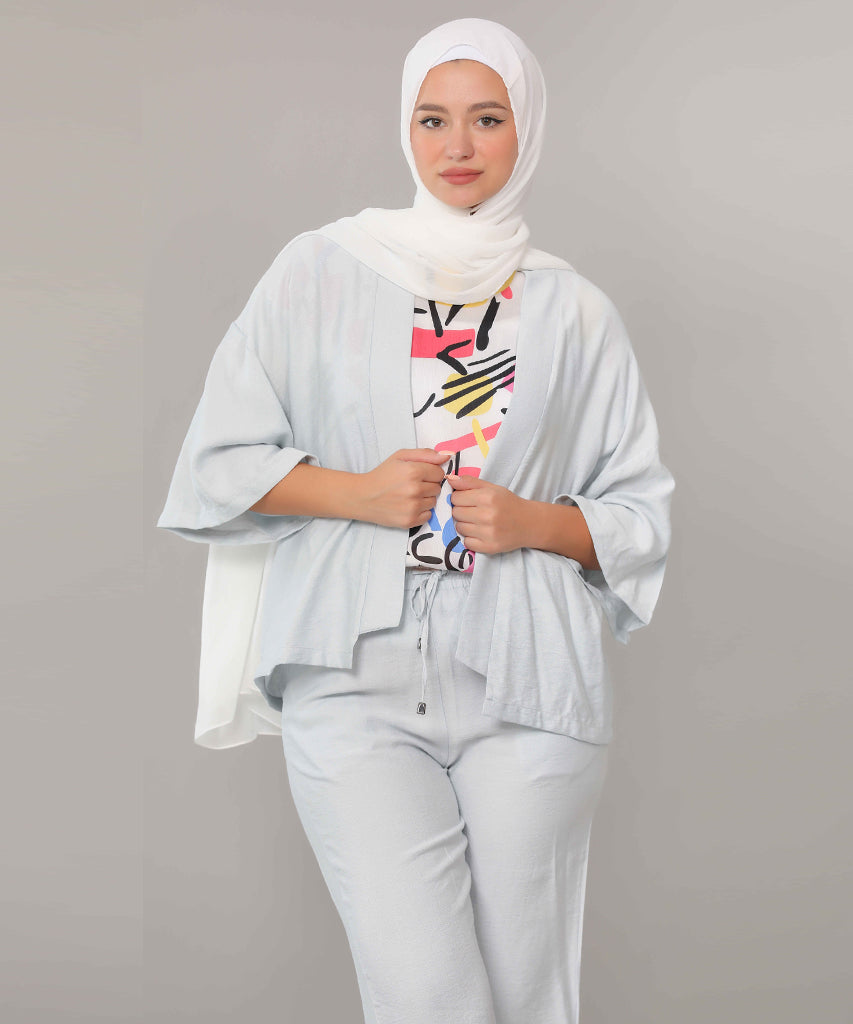 Cardigan-Cotton Viscose-GRAY