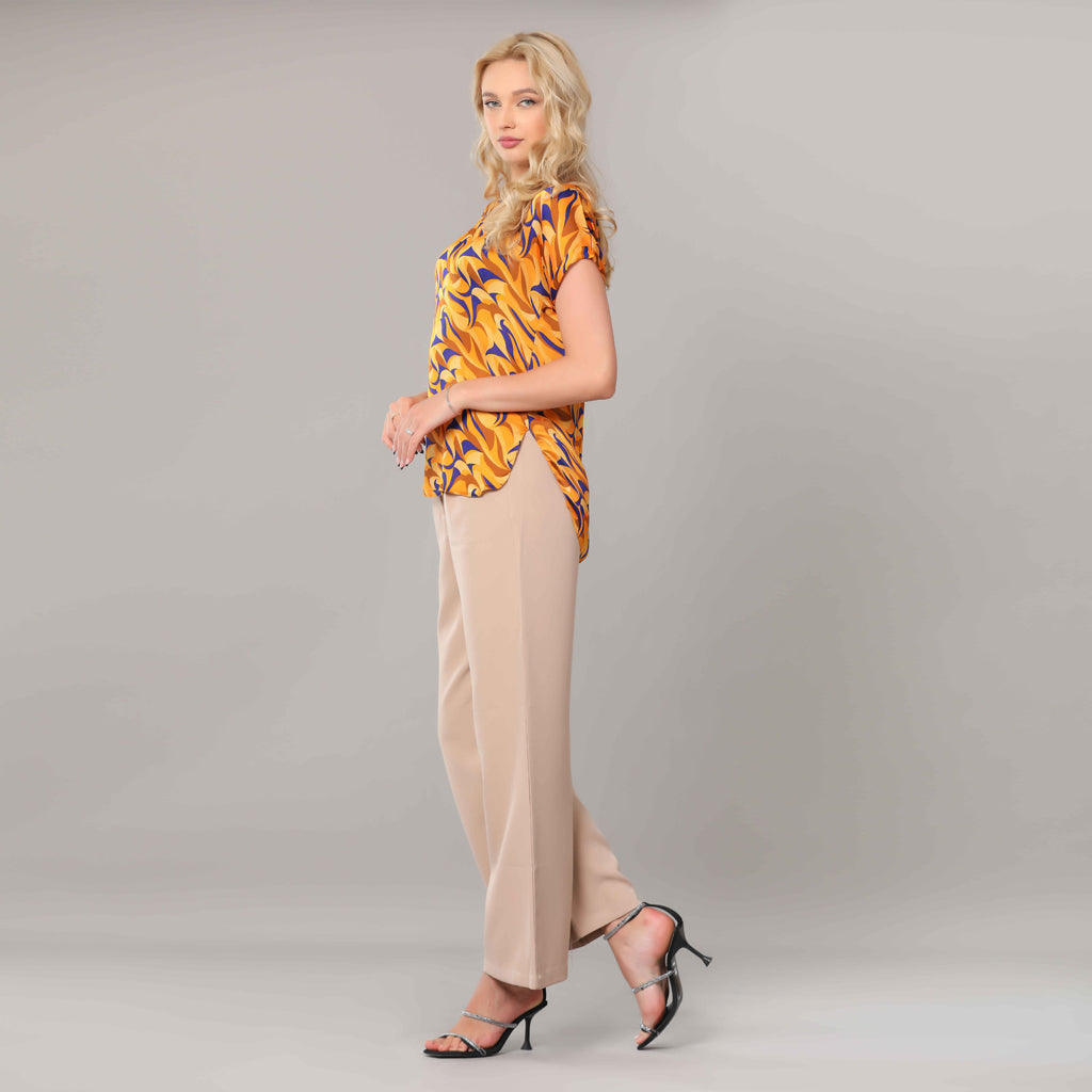 Blouse-Satin-MUSTARD