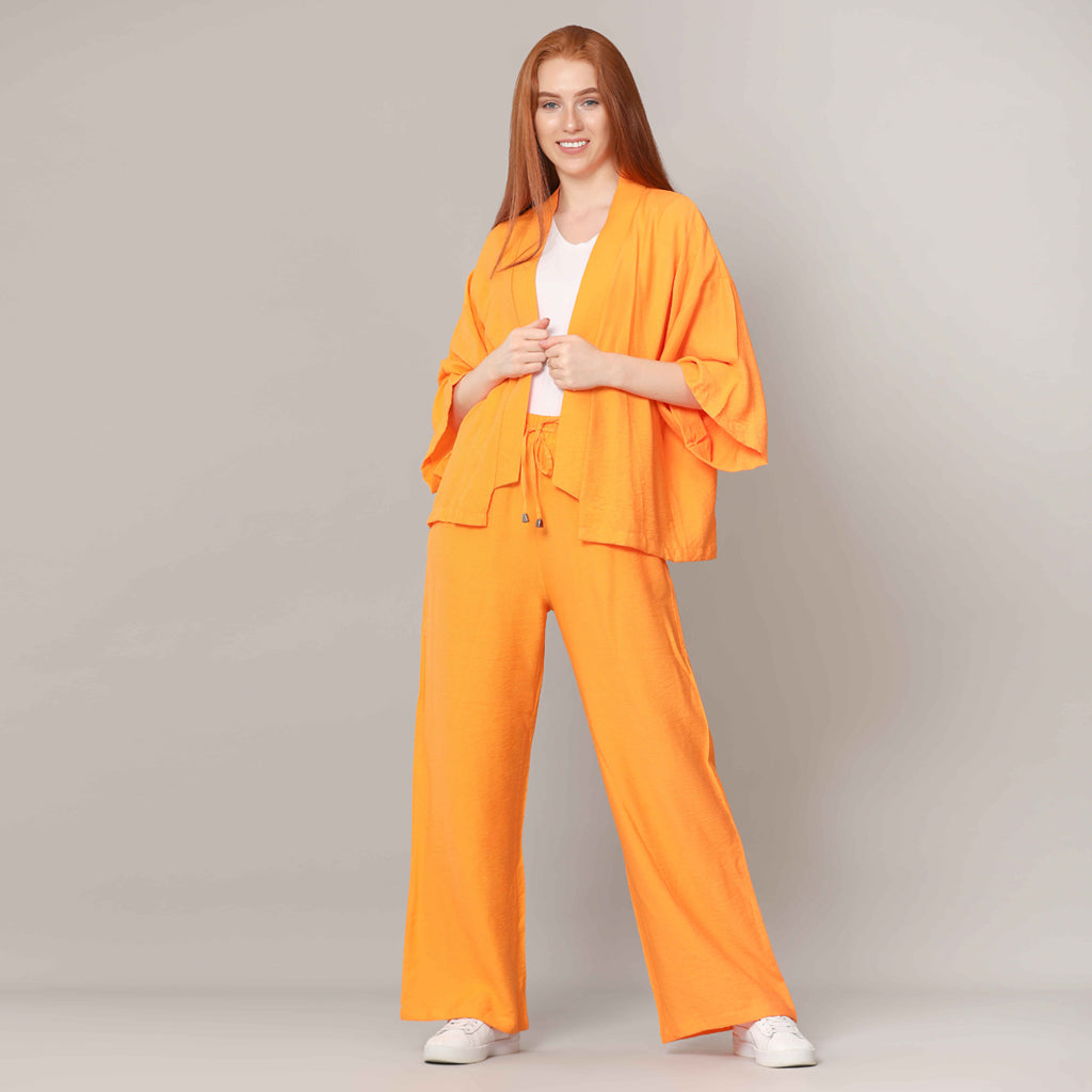 Cardigan-Cotton Viscose-ORANGE