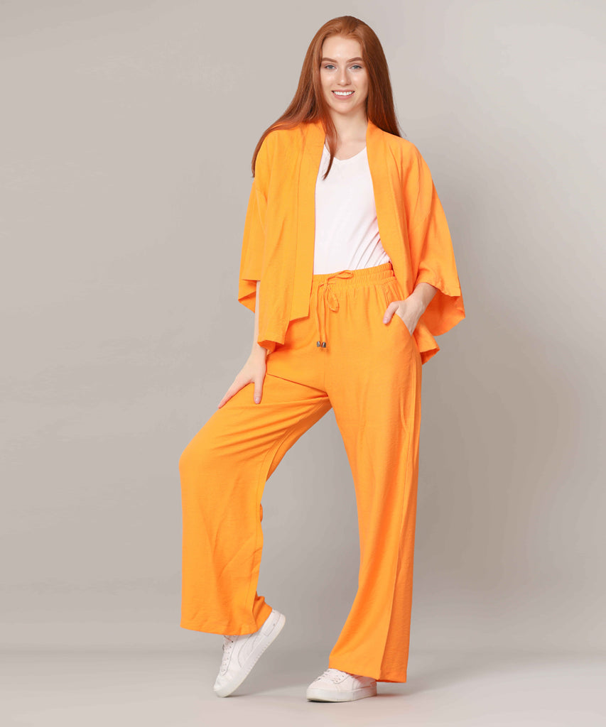 Cardigan-Cotton Viscose-ORANGE