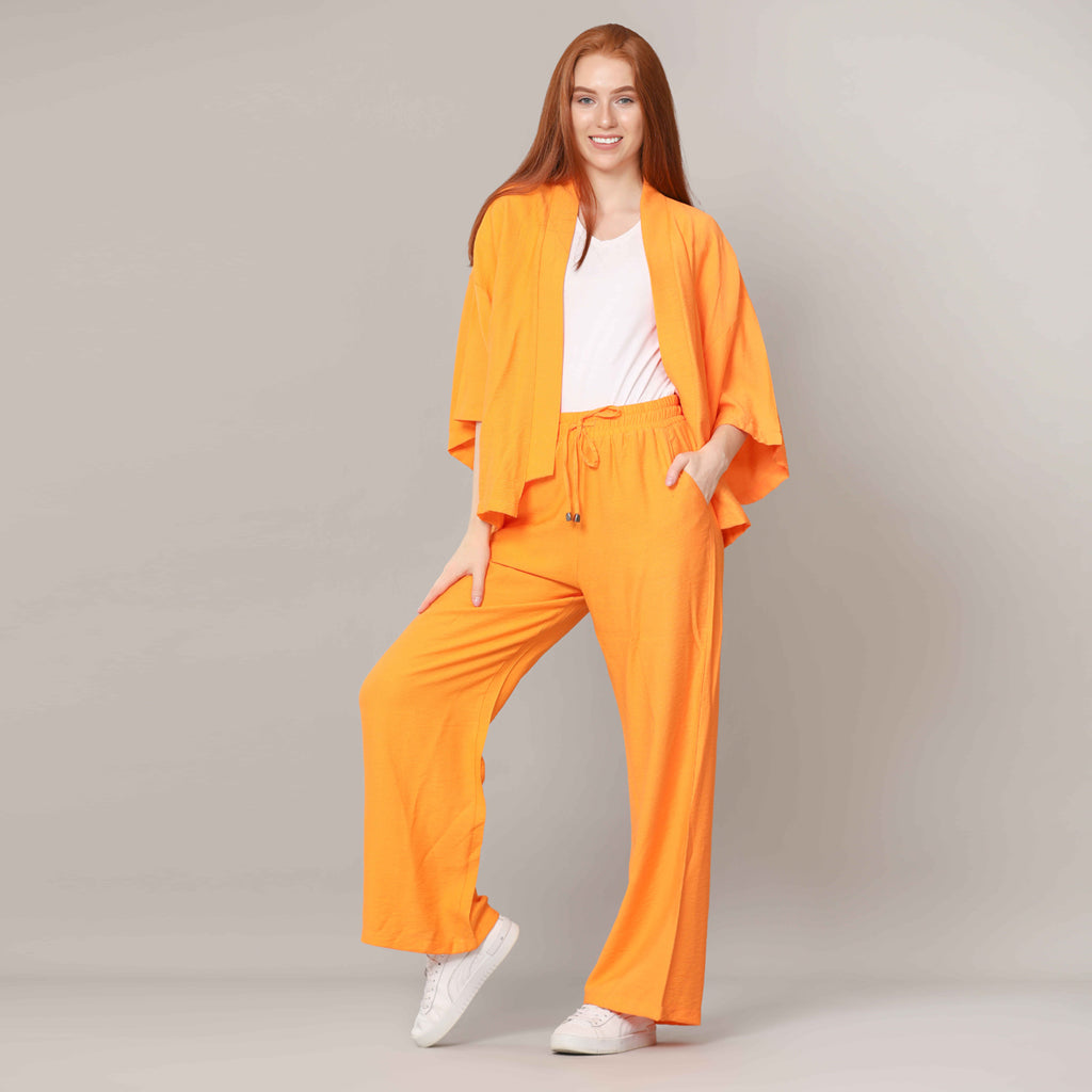 Cardigan-Cotton Viscose-ORANGE