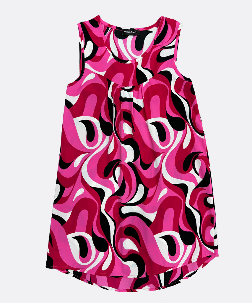 Blouse-Chiffon Crepe-FUCHSIA