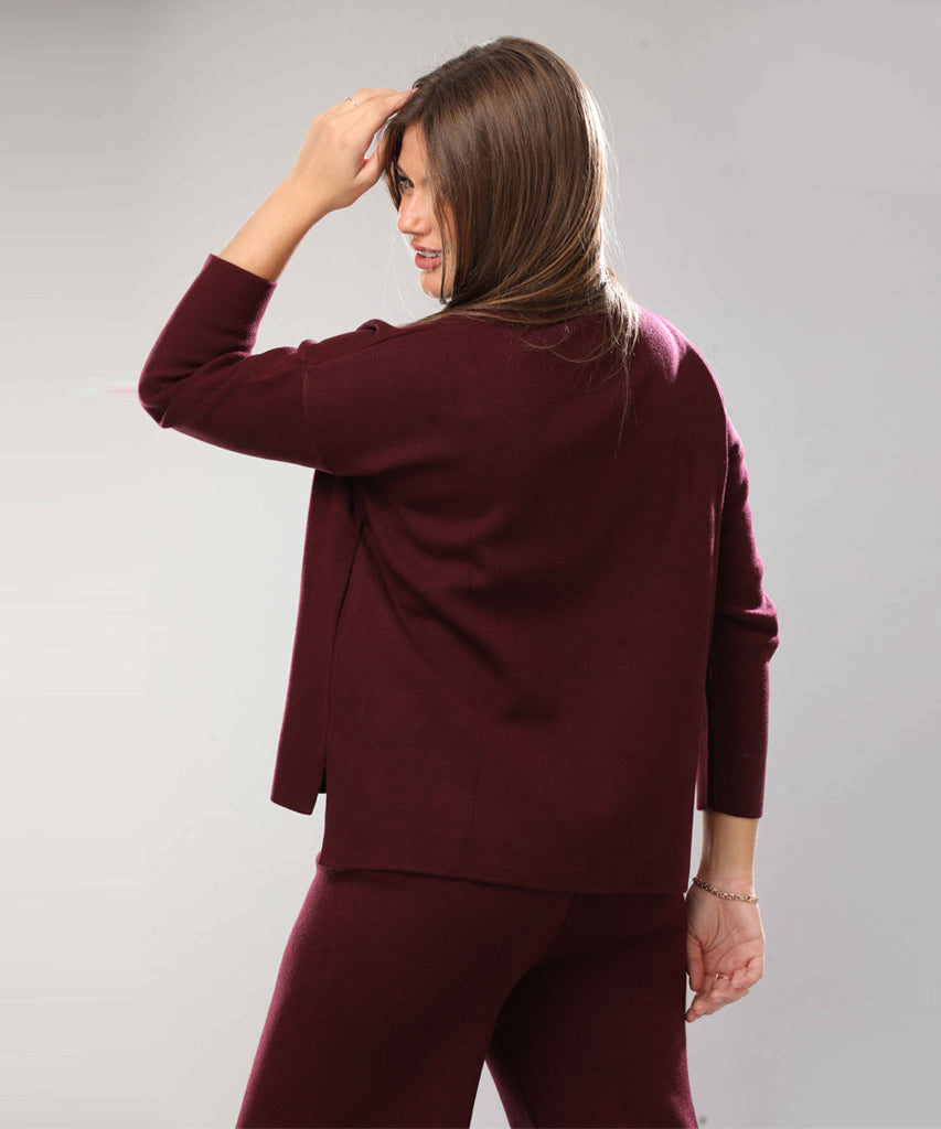 Trouser-Knit-BURGANDY