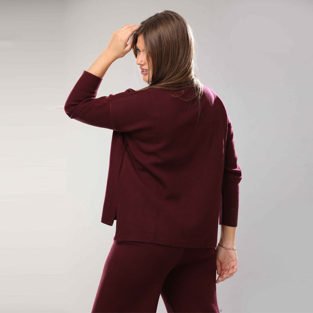 Trouser-Knit-BURGANDY