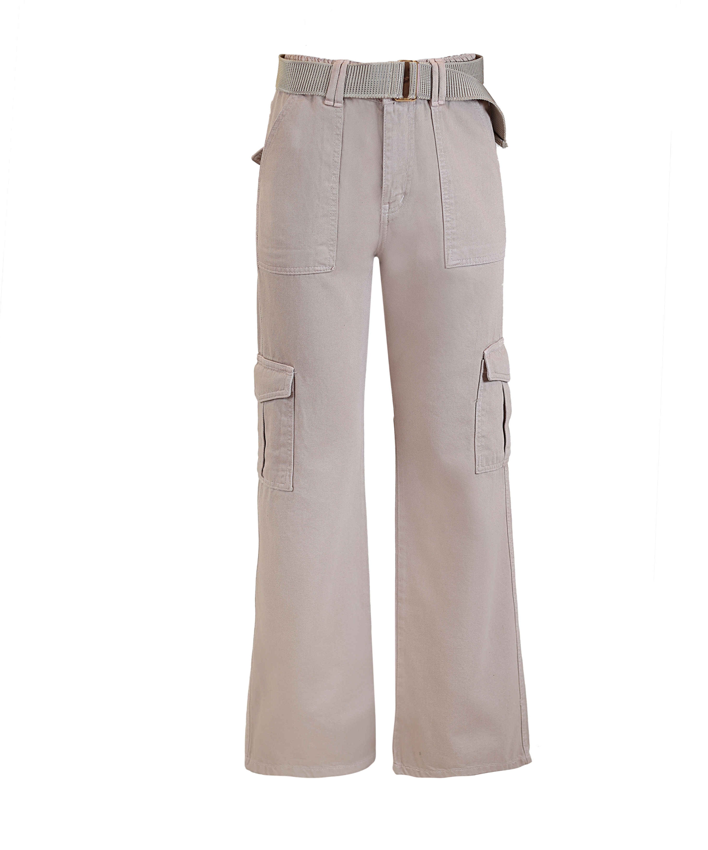 بنطلون كارجو-جبردين-بيج