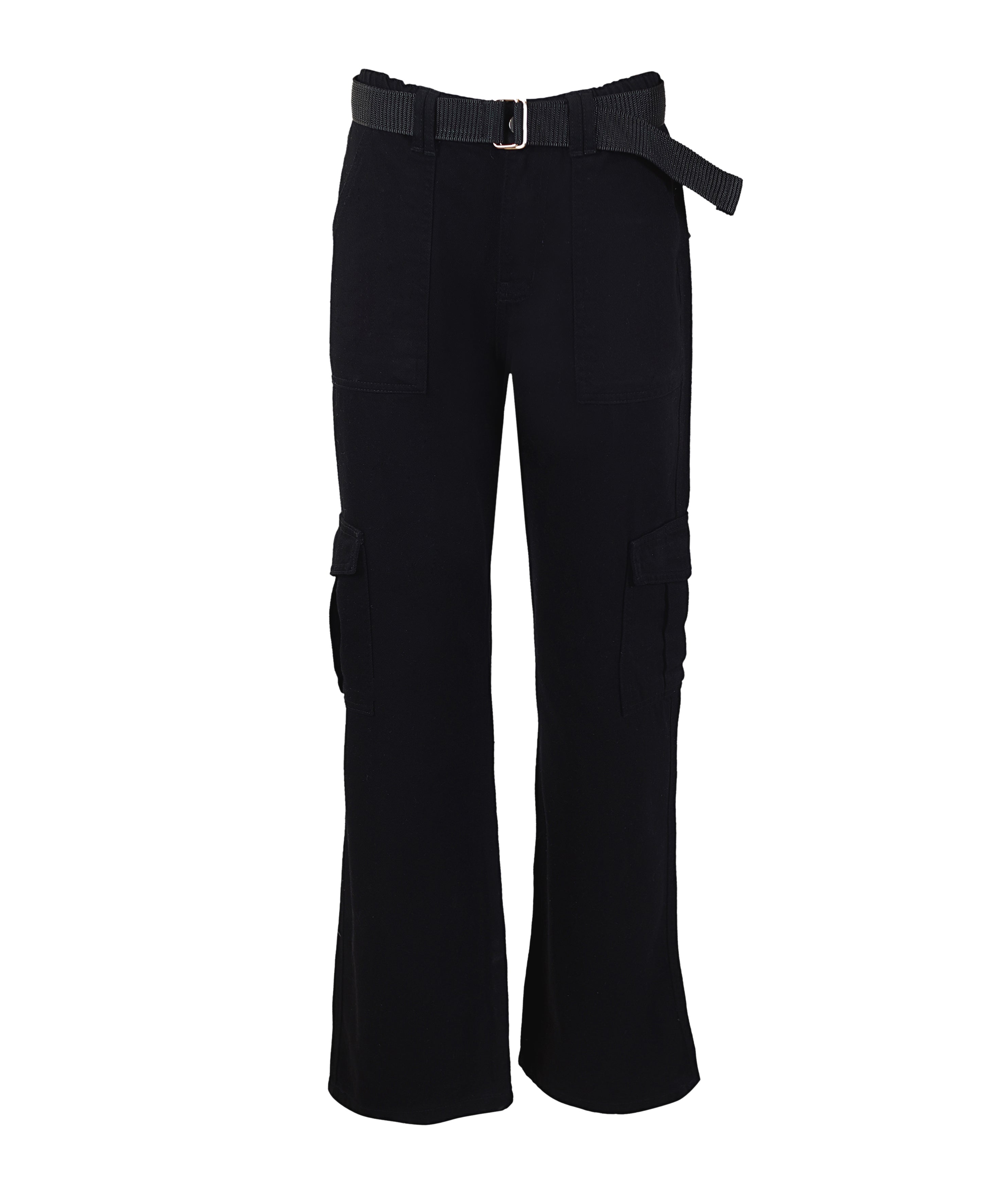 بنطلون كارجو-جبردين-اسود