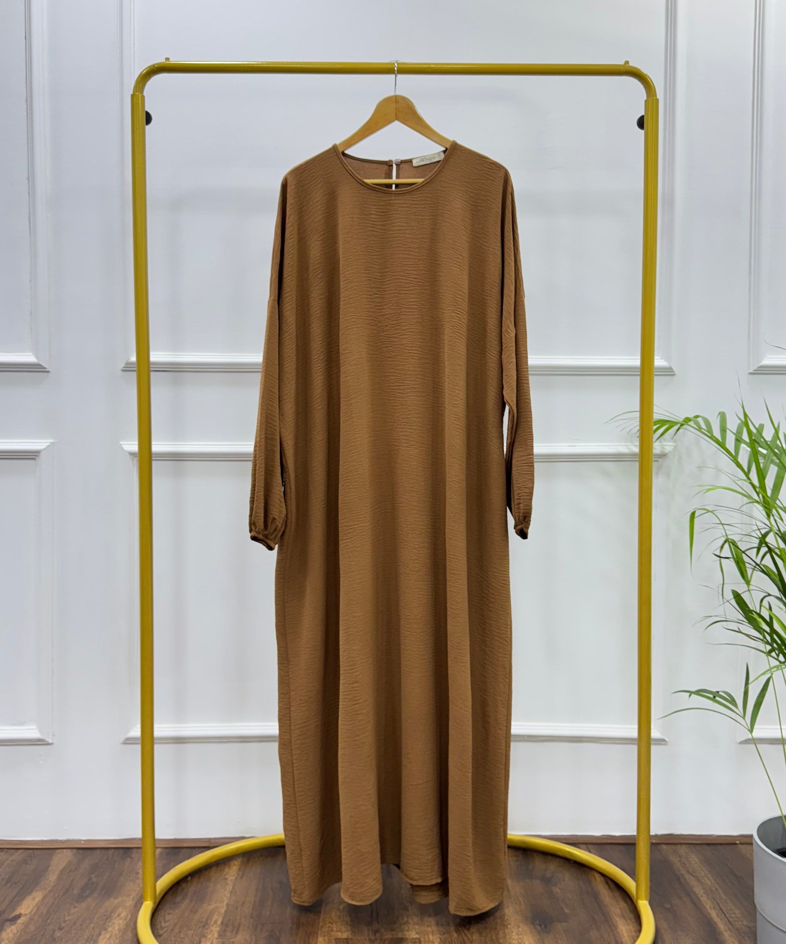 Abaya-Cotton Viscose-Brown
