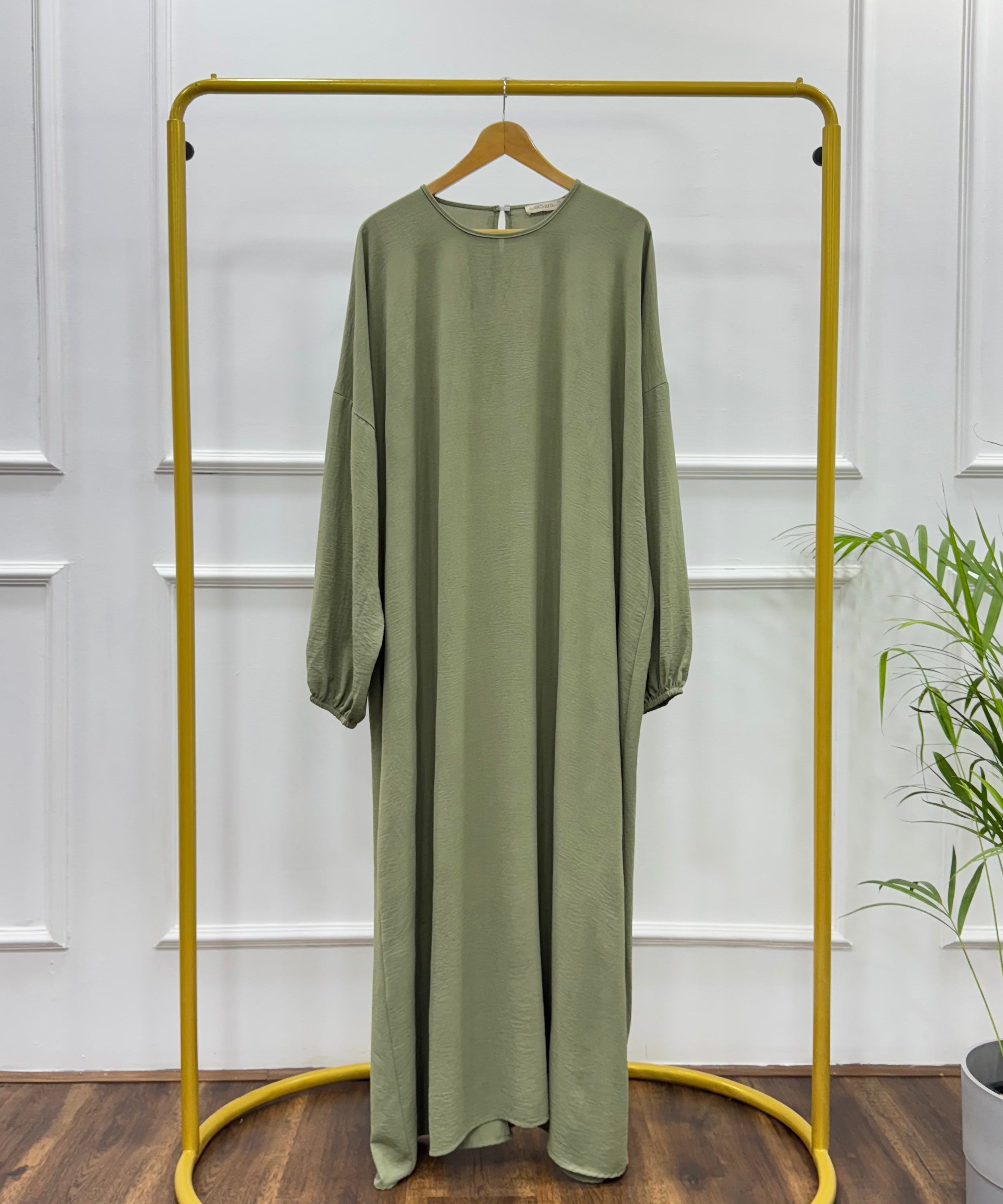 Abaya-Cotton Viscose-Olive