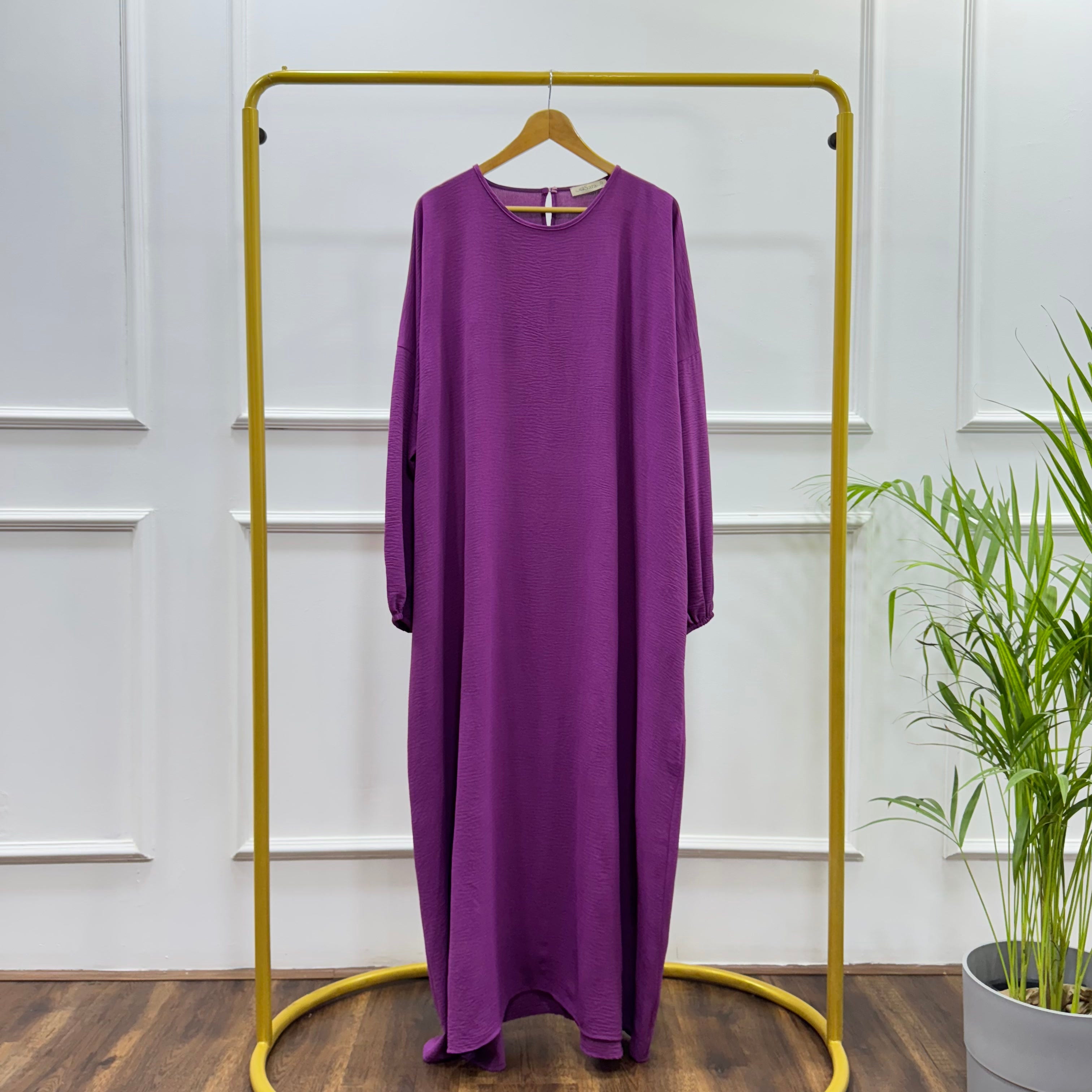 Abaya-Cotton Viscose-Purple
