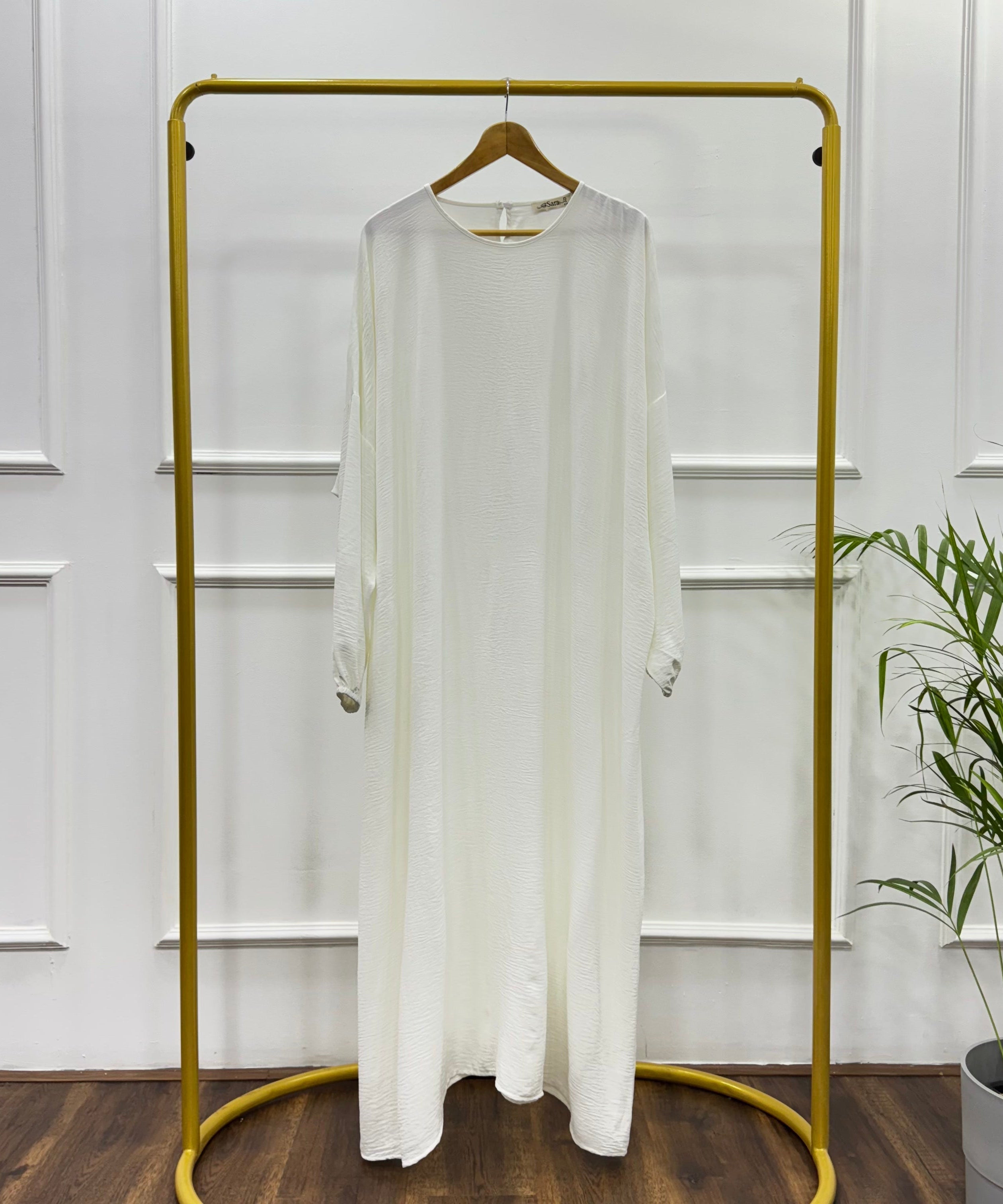 Abaya-Cotton Viscose-Of White