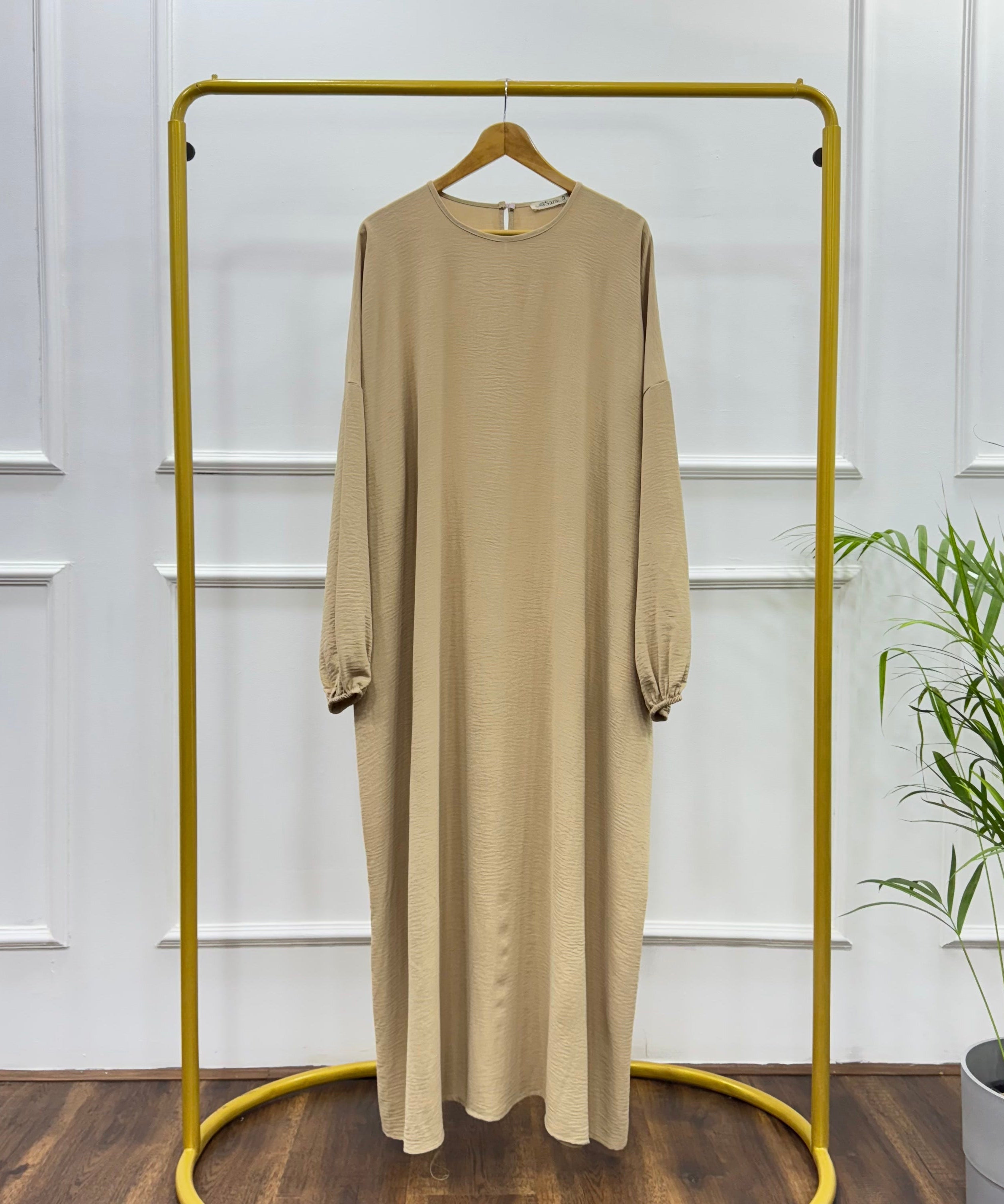 Abaya-Cotton Viscose-Beige