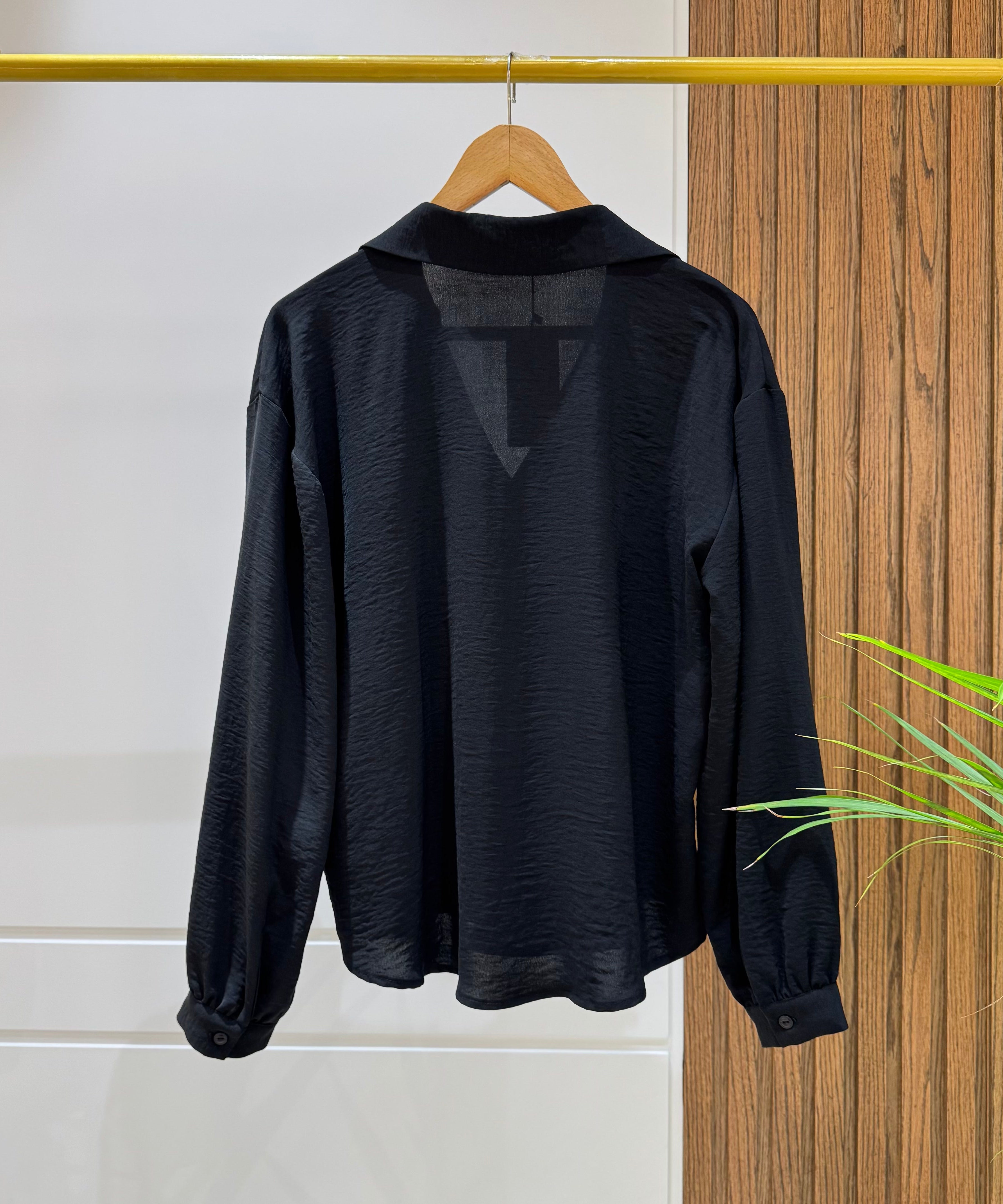 Blouse-Cotton Viscose-BLACK