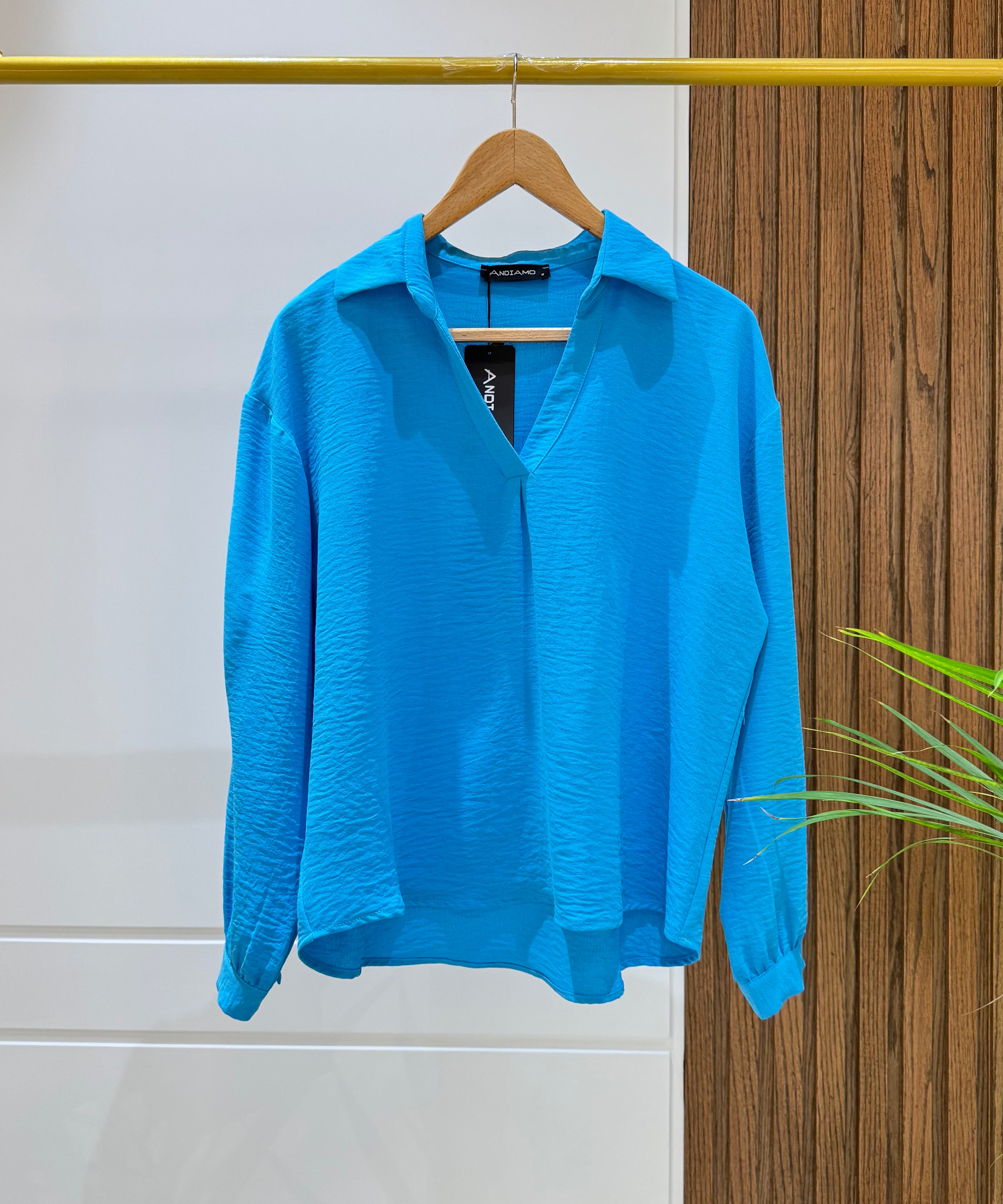 Blouse-Cotton Viscose-TURQUOIS