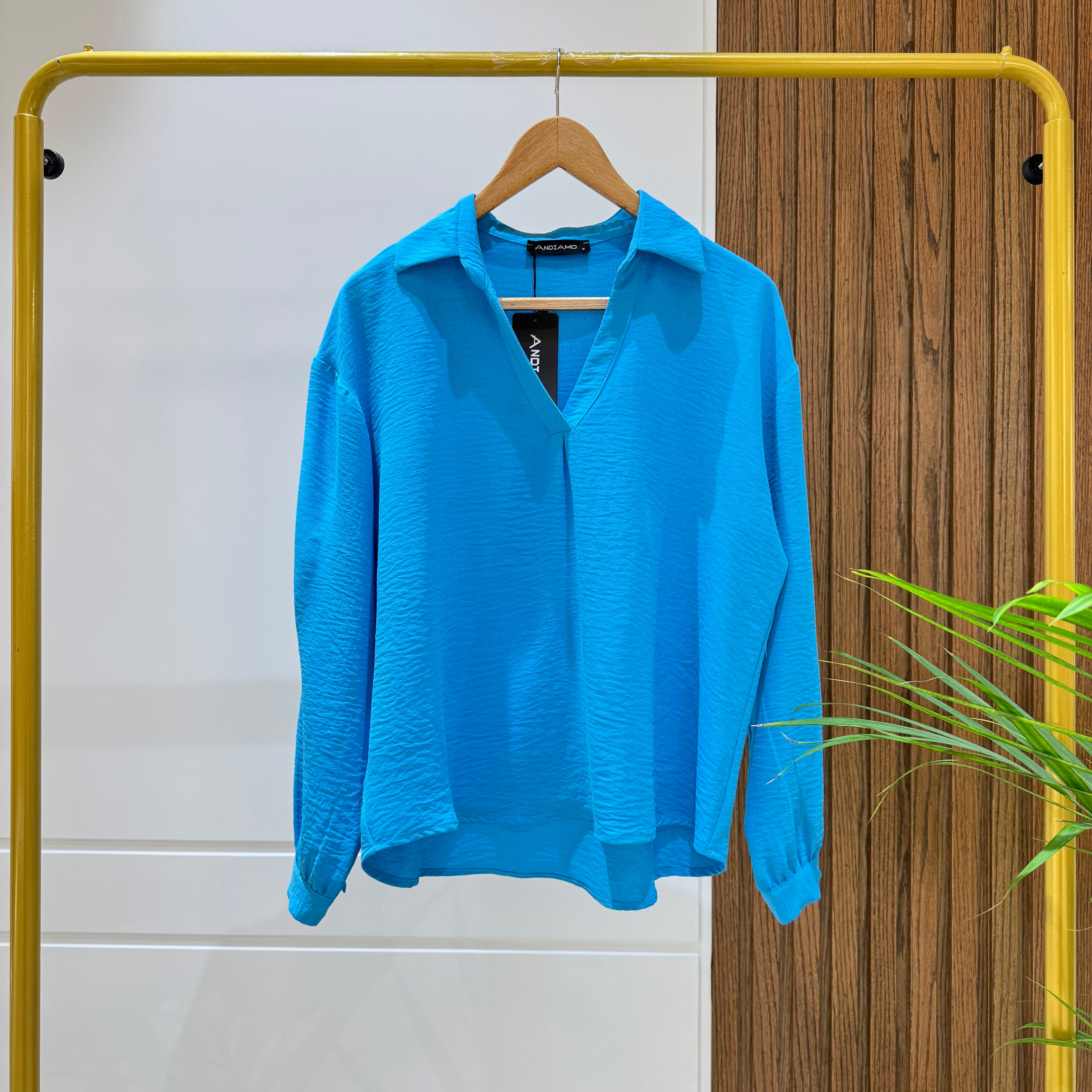 Blouse-Cotton Viscose-TURQUOIS