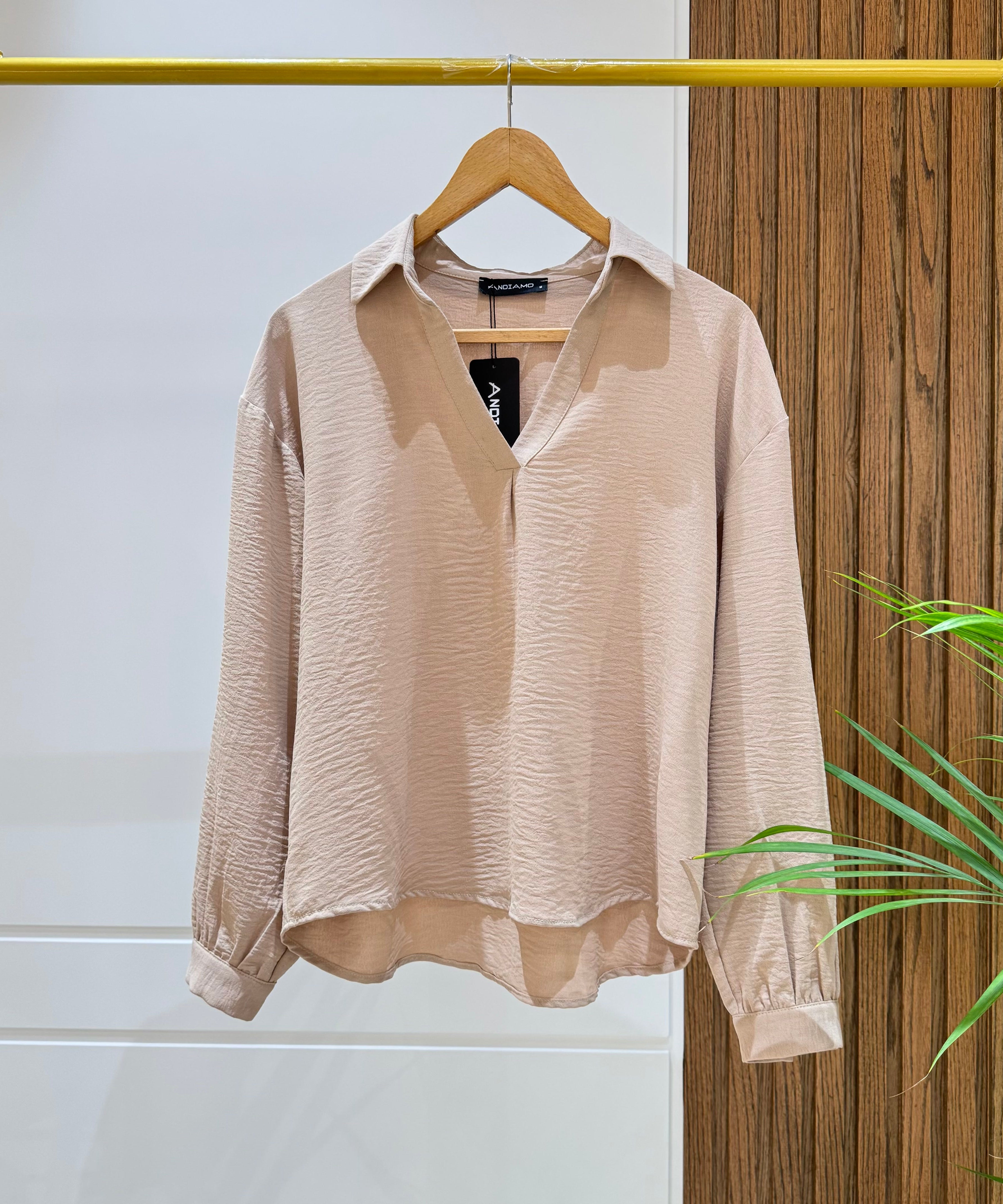 Blouse-Cotton Viscose-BEIGE