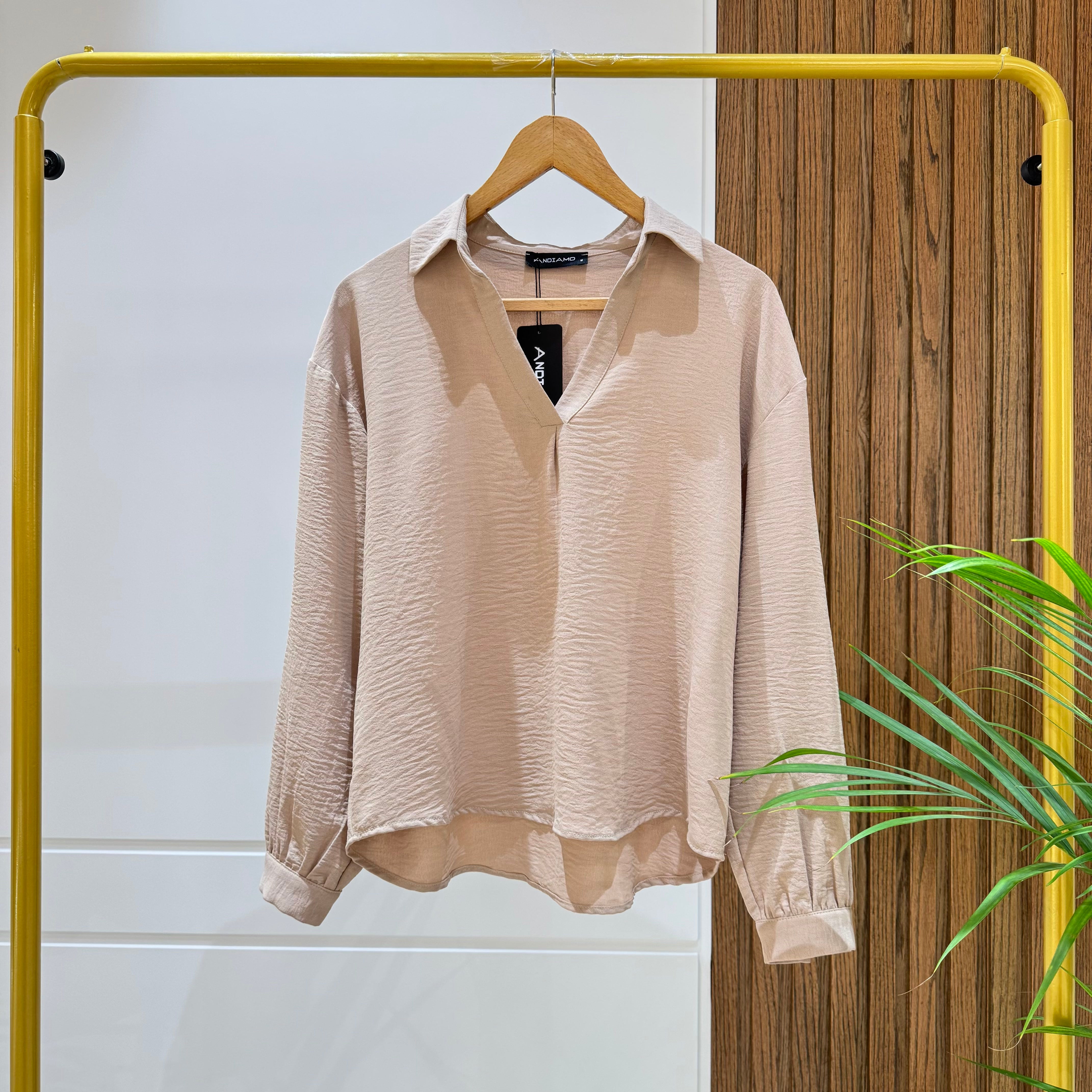 Blouse-Cotton Viscose-BEIGE