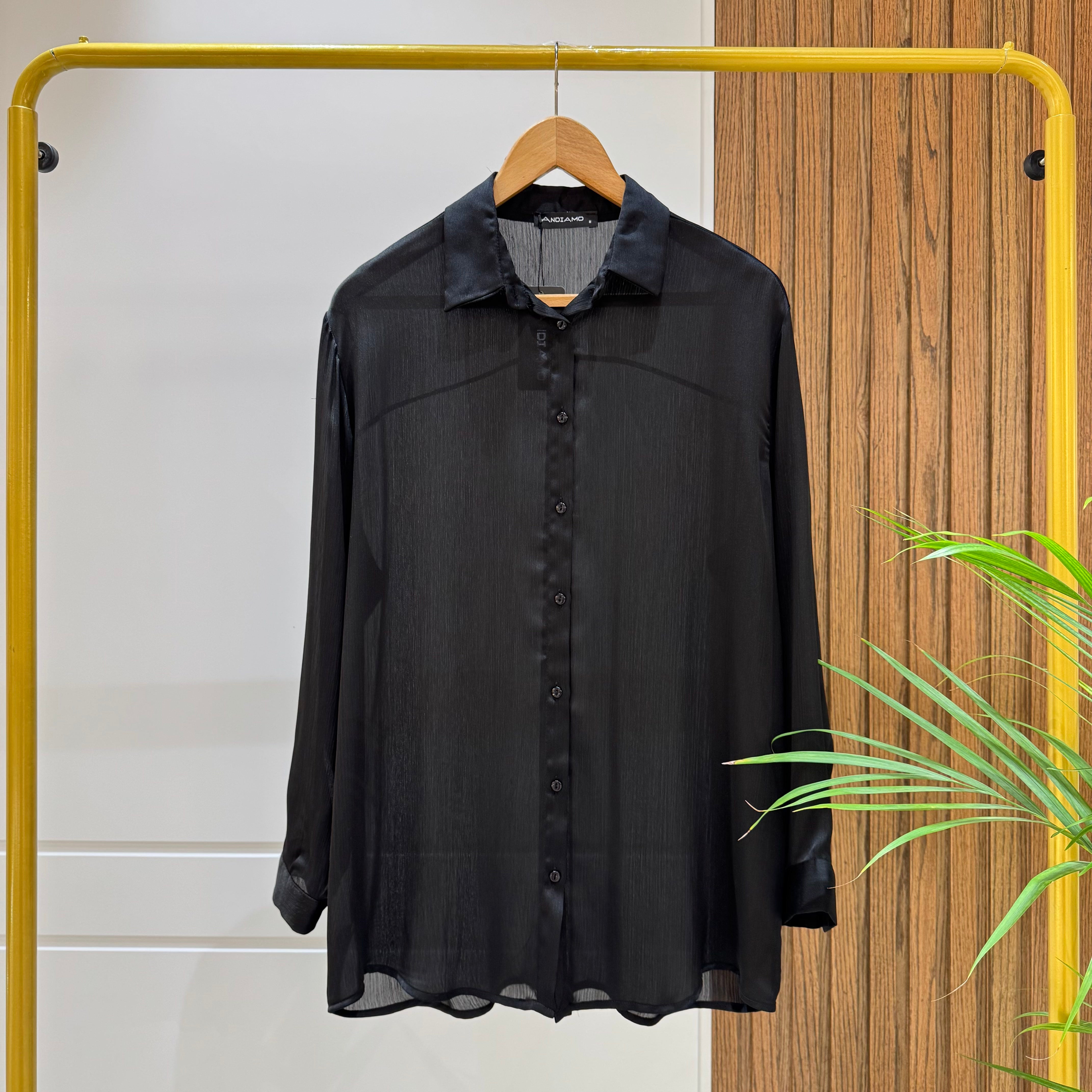 Shirt-satin-BLACK