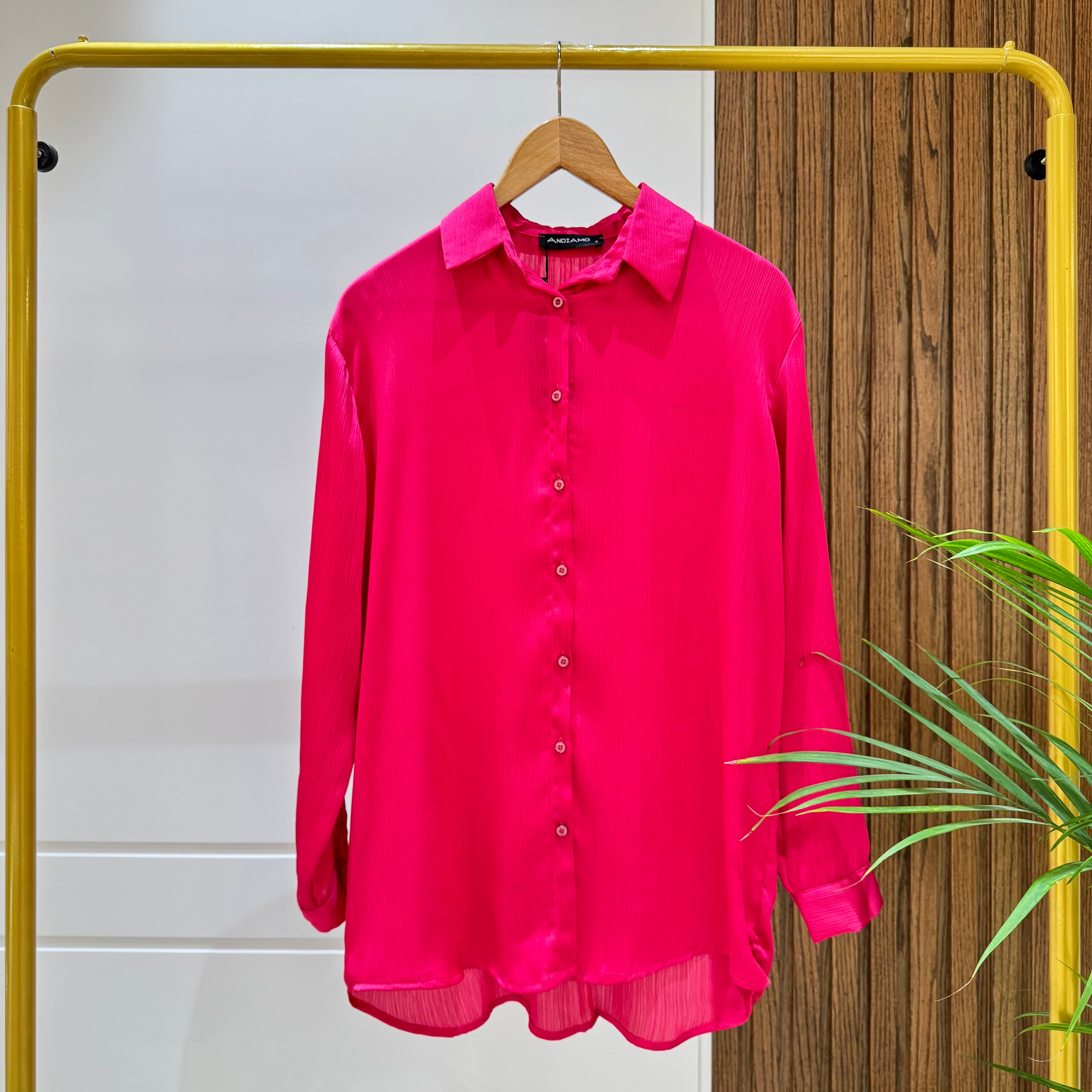 Shirt-satin-FUSCHIA