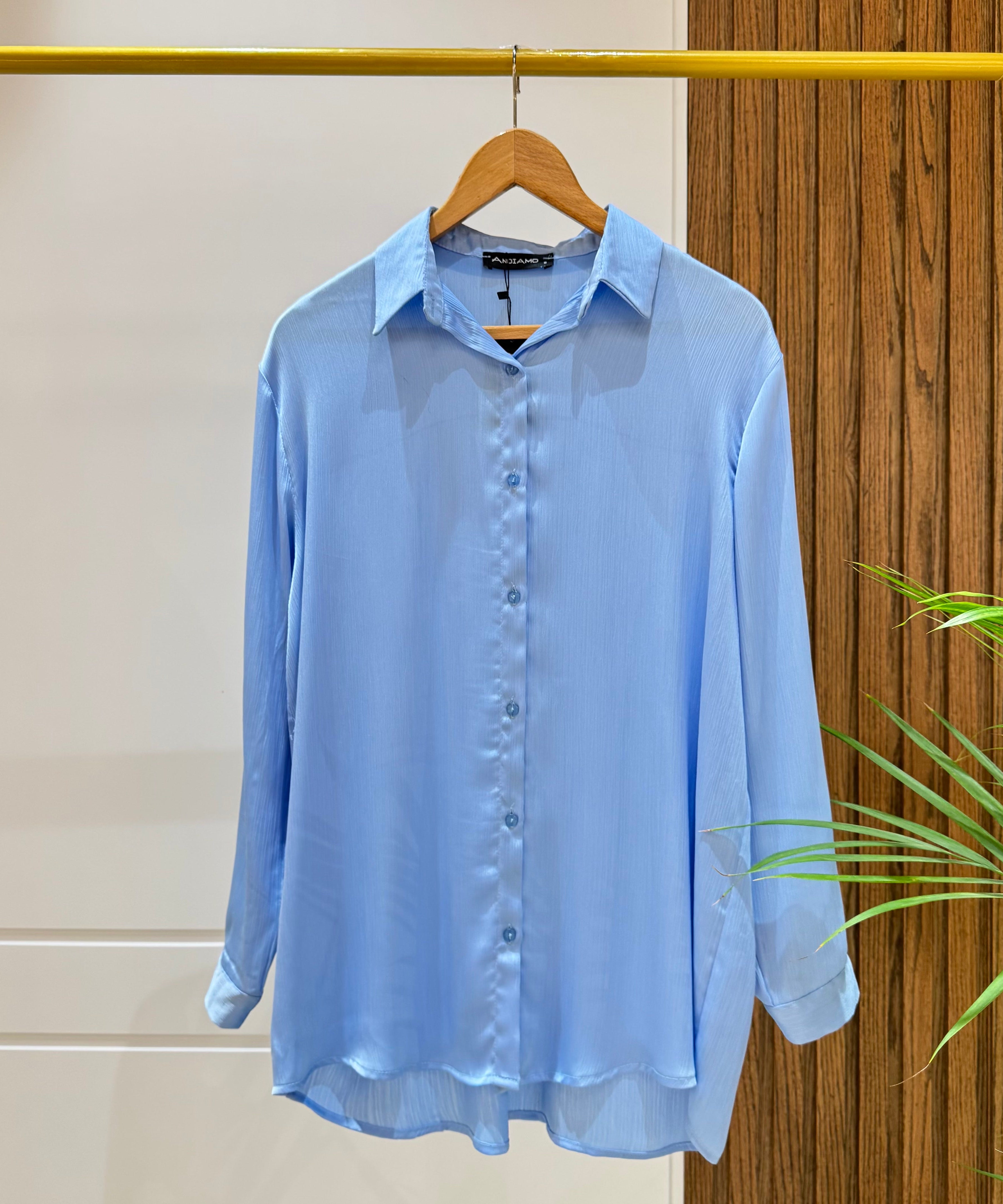 Shirt-satin-SKY BLUE