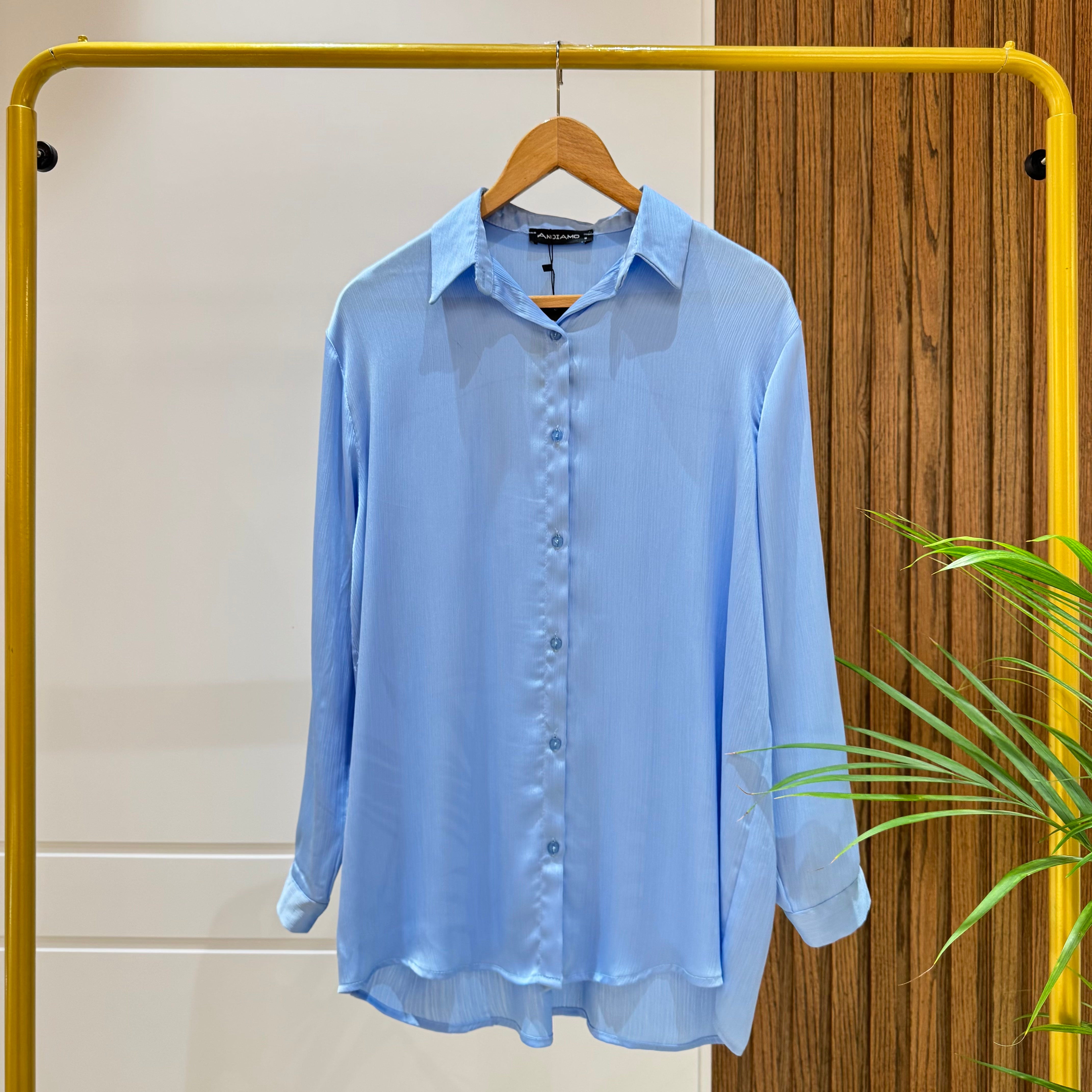 Shirt-satin-SKY BLUE