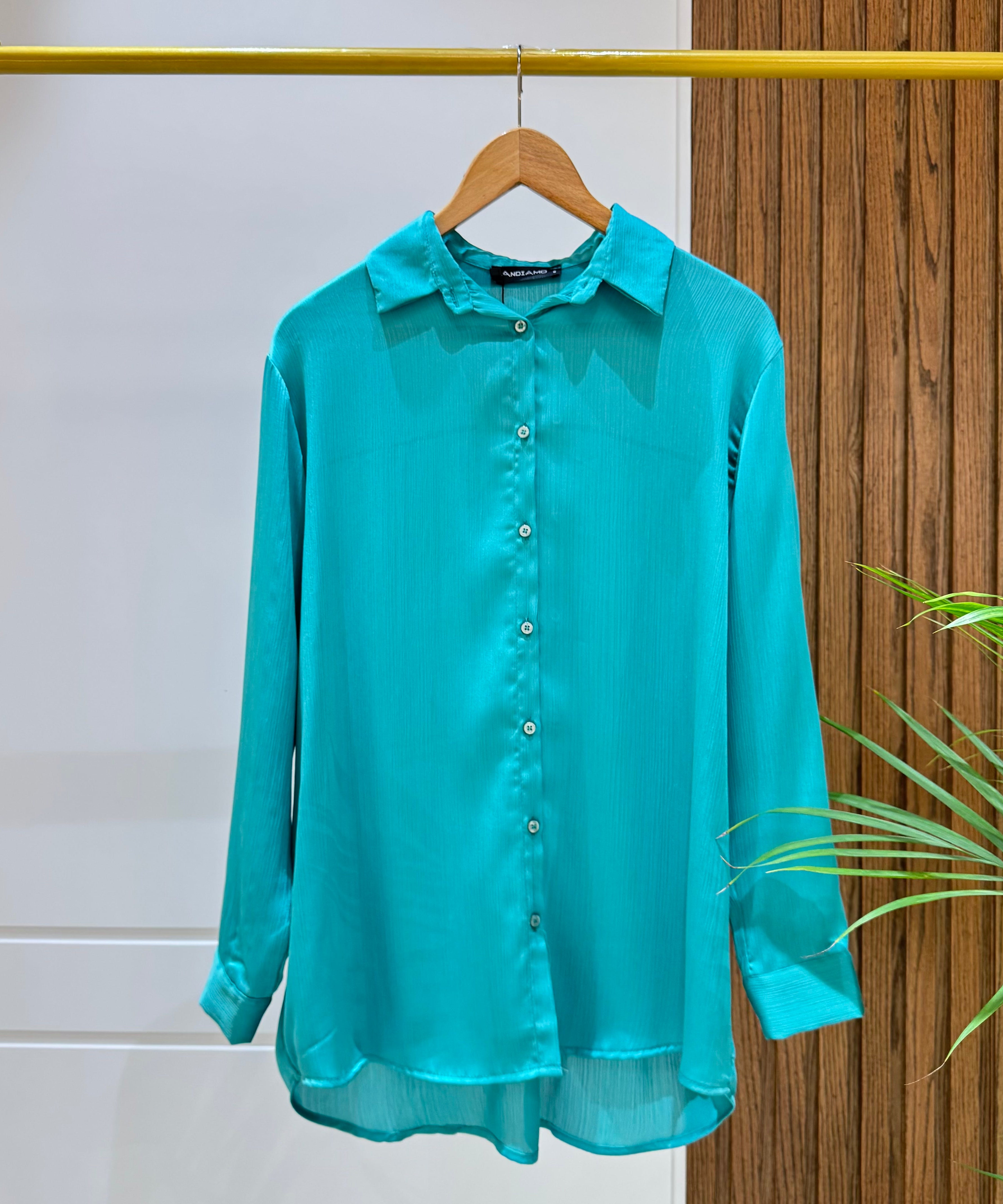 Shirt-satin-GREEN