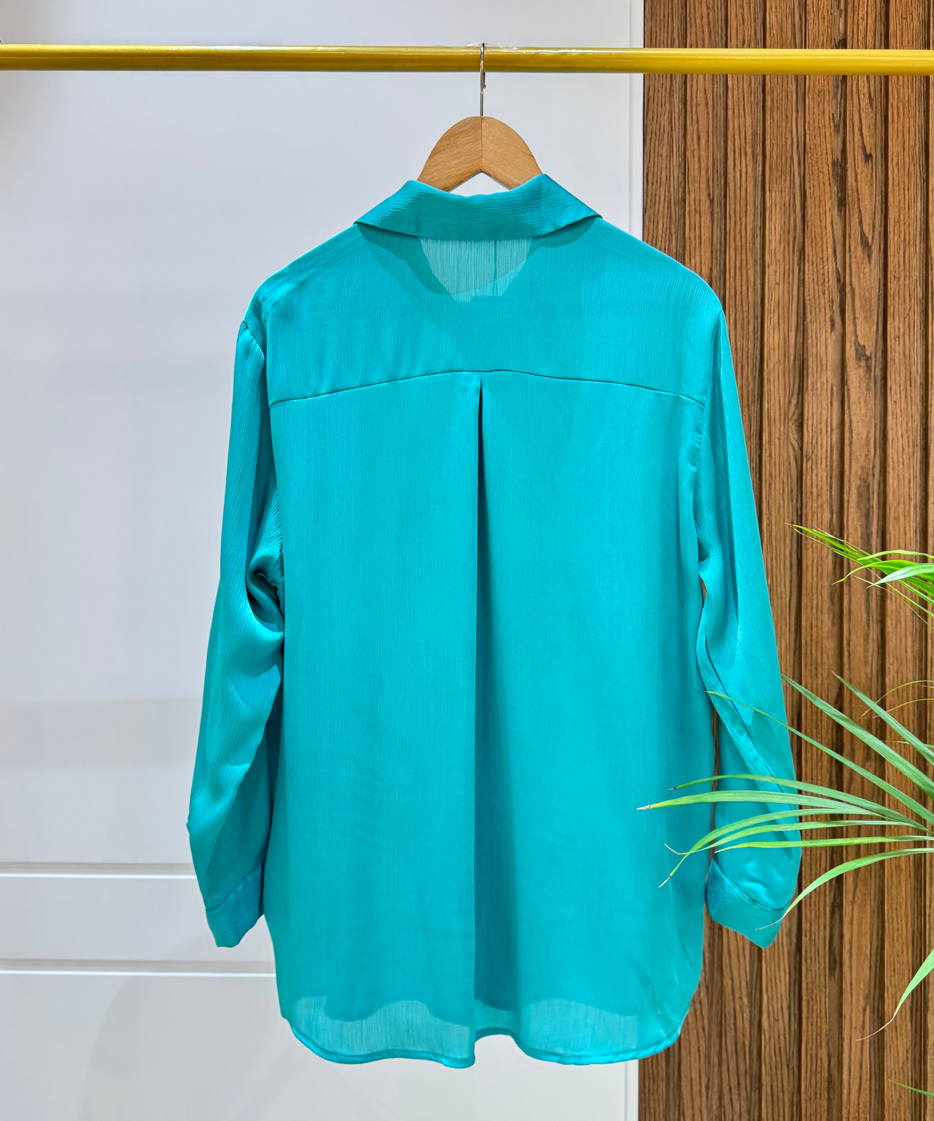Shirt-satin-GREEN