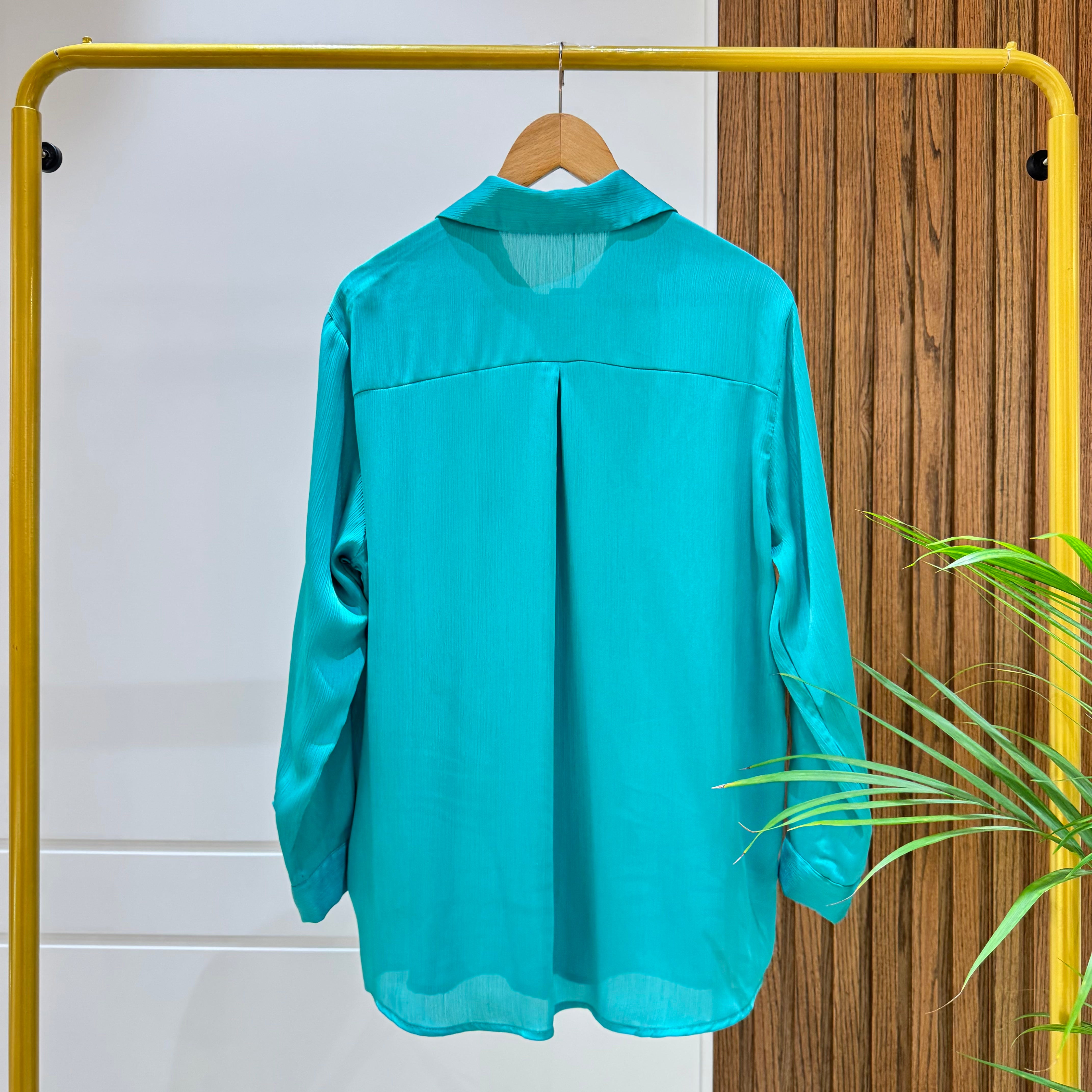 Shirt-satin-GREEN