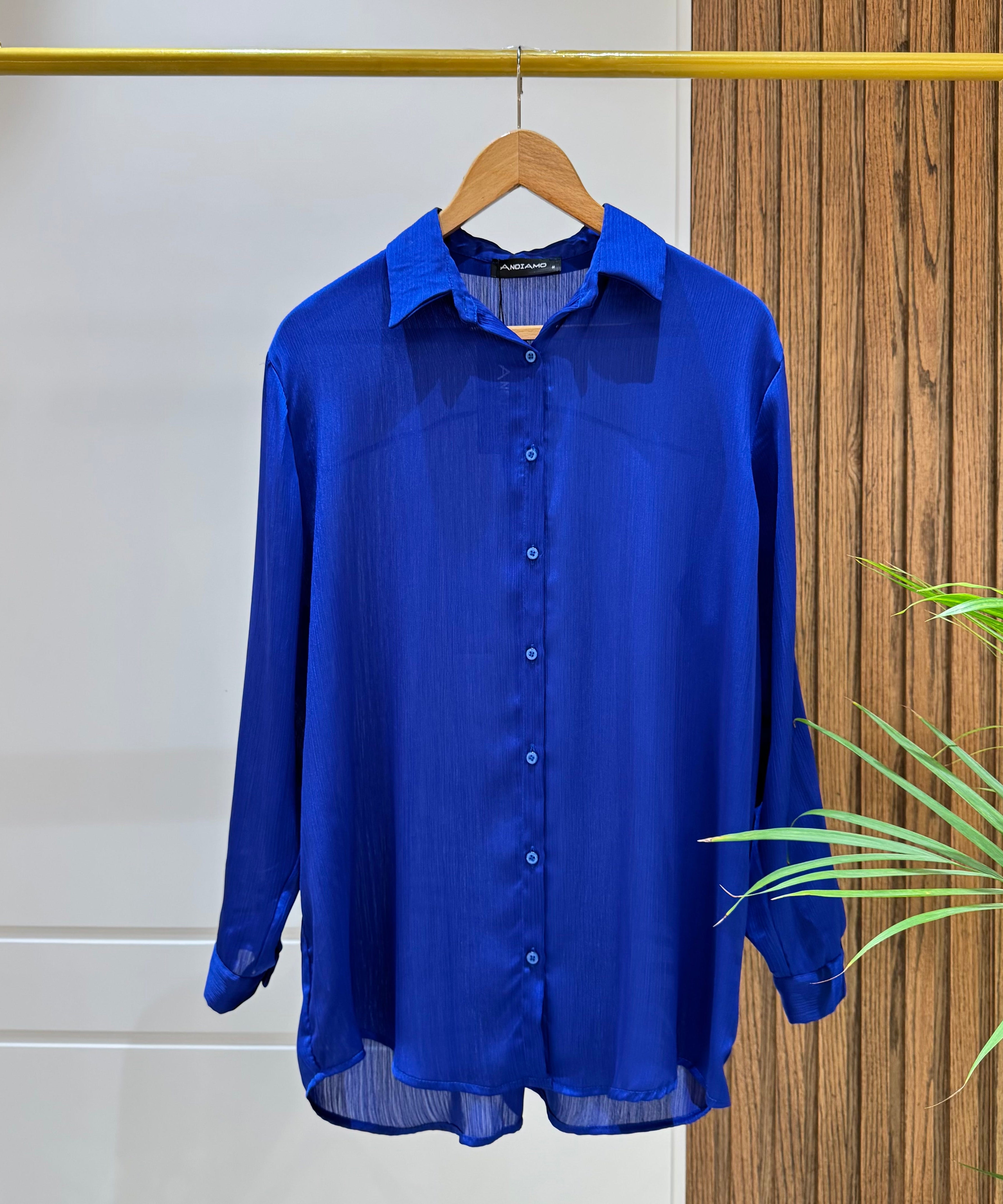 Shirt-satin-BLUE