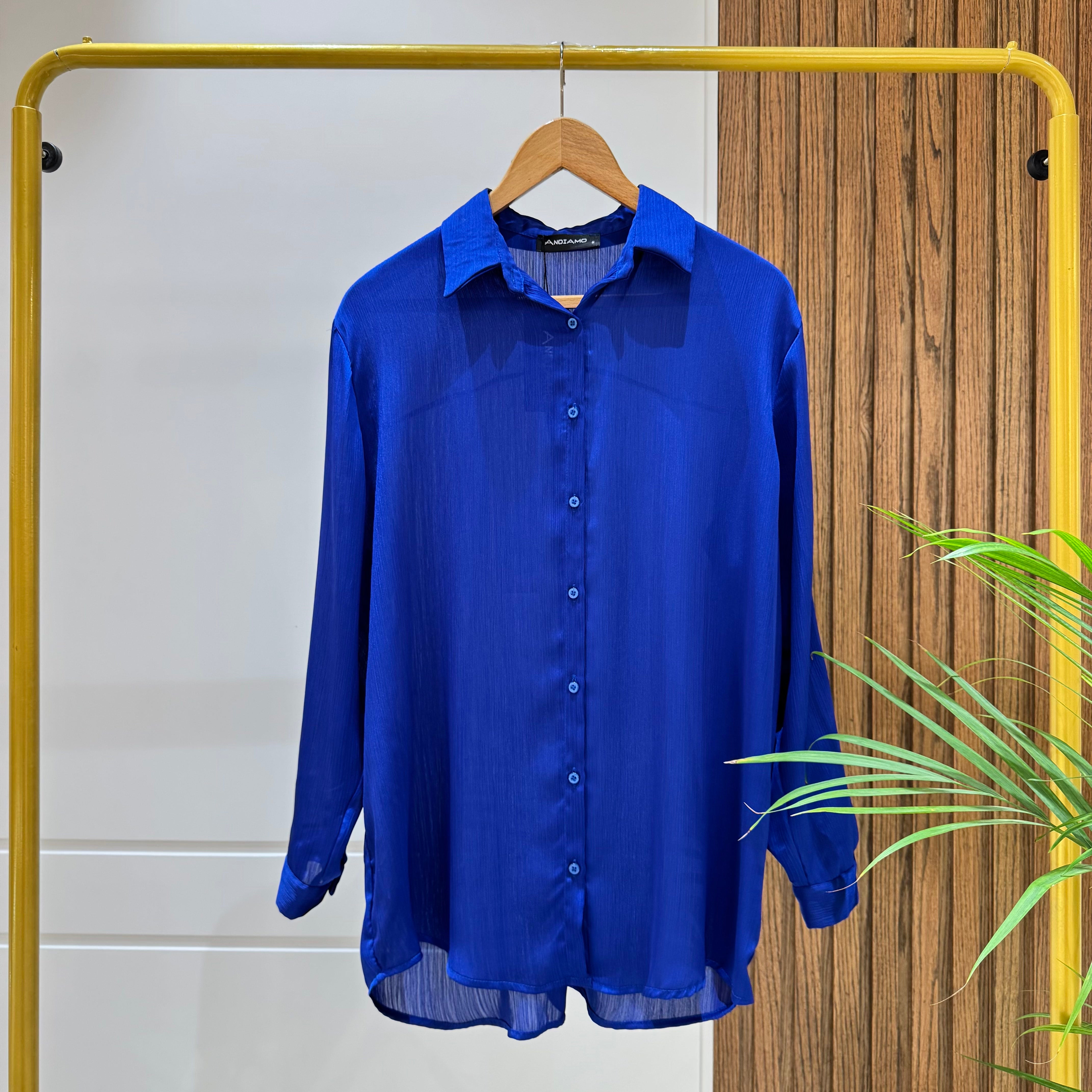 Shirt-satin-BLUE