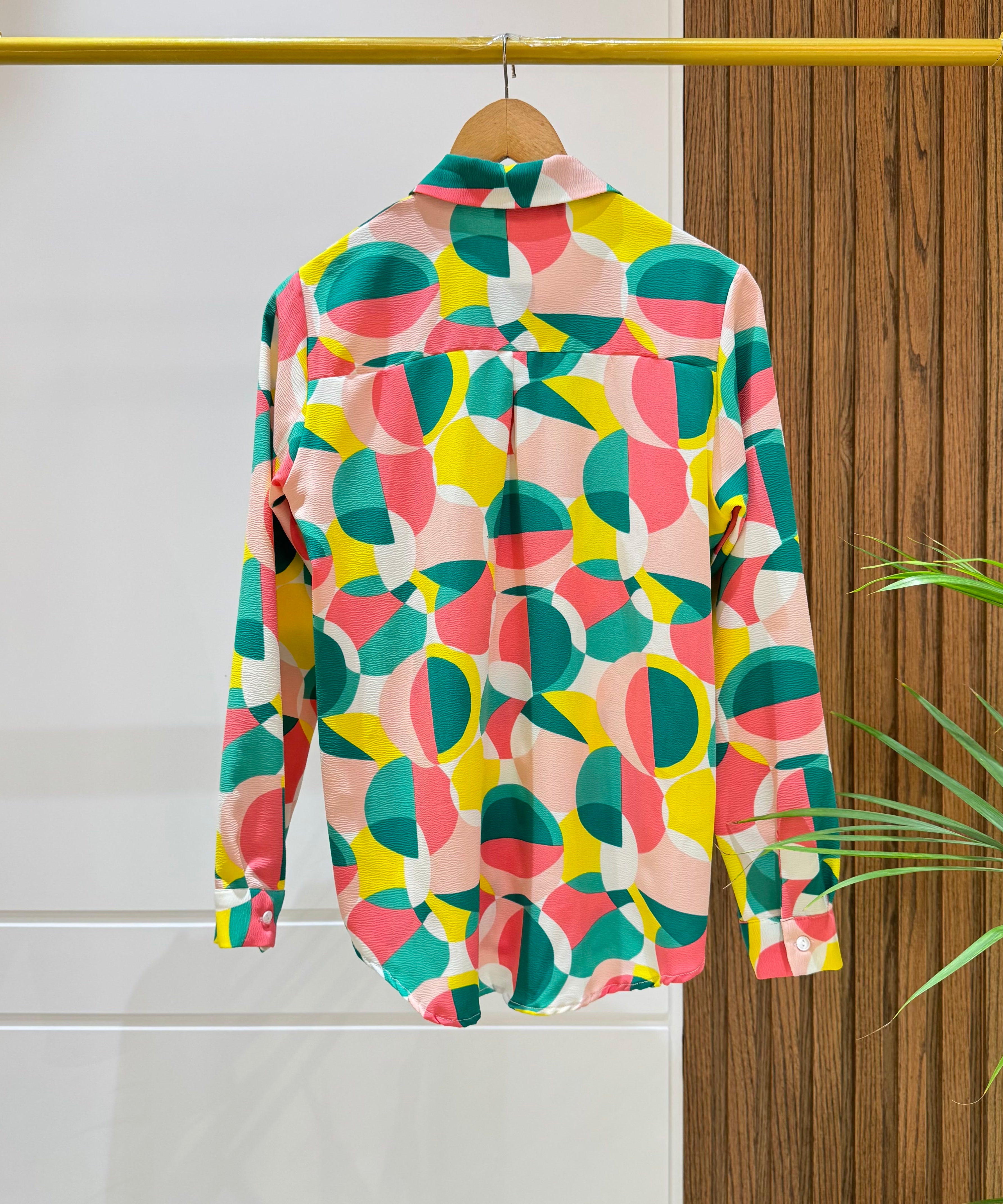 Shirt-Chiffon Crepe-GREEN
