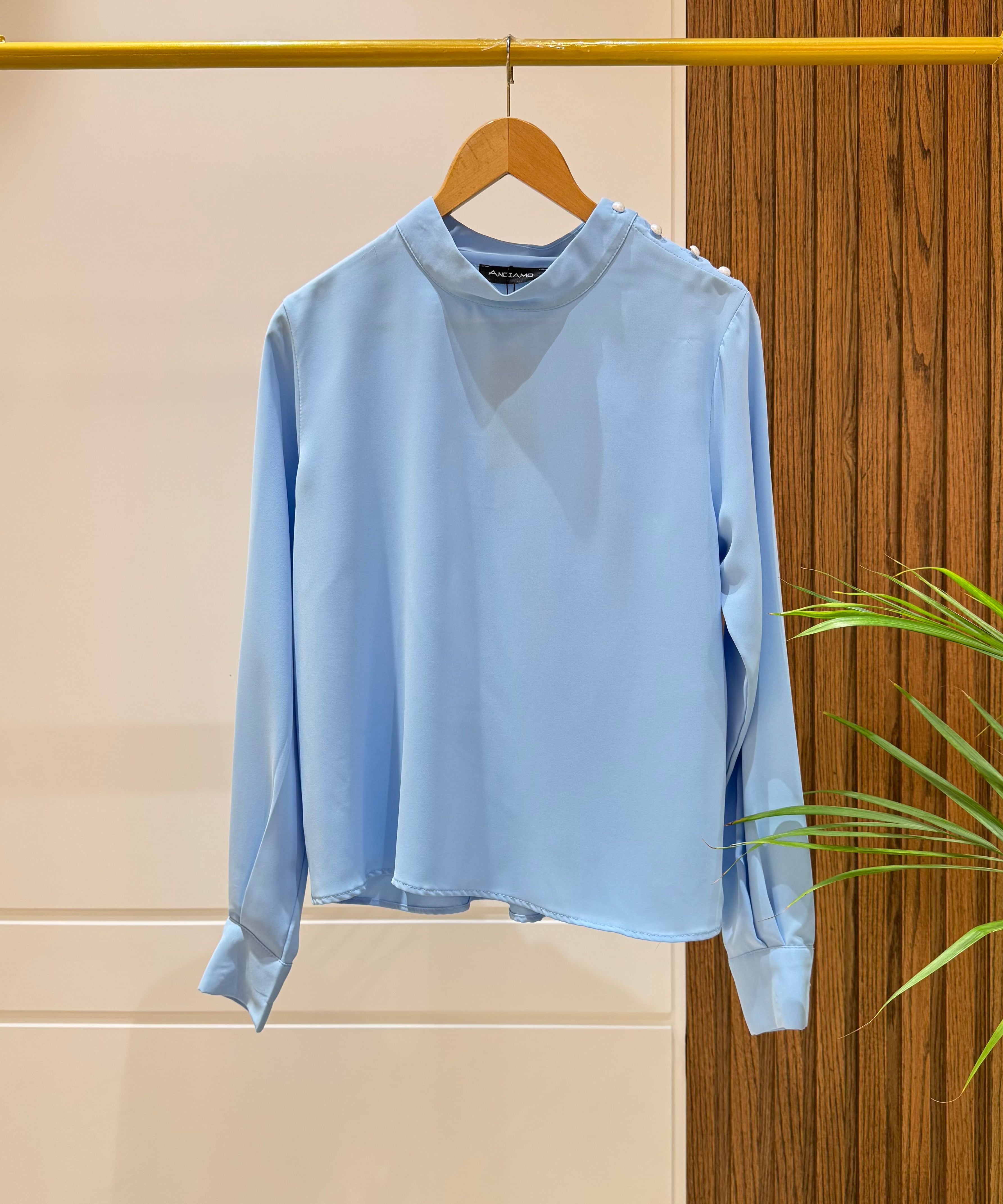 Blouse-Chiffon-SKY BLUE