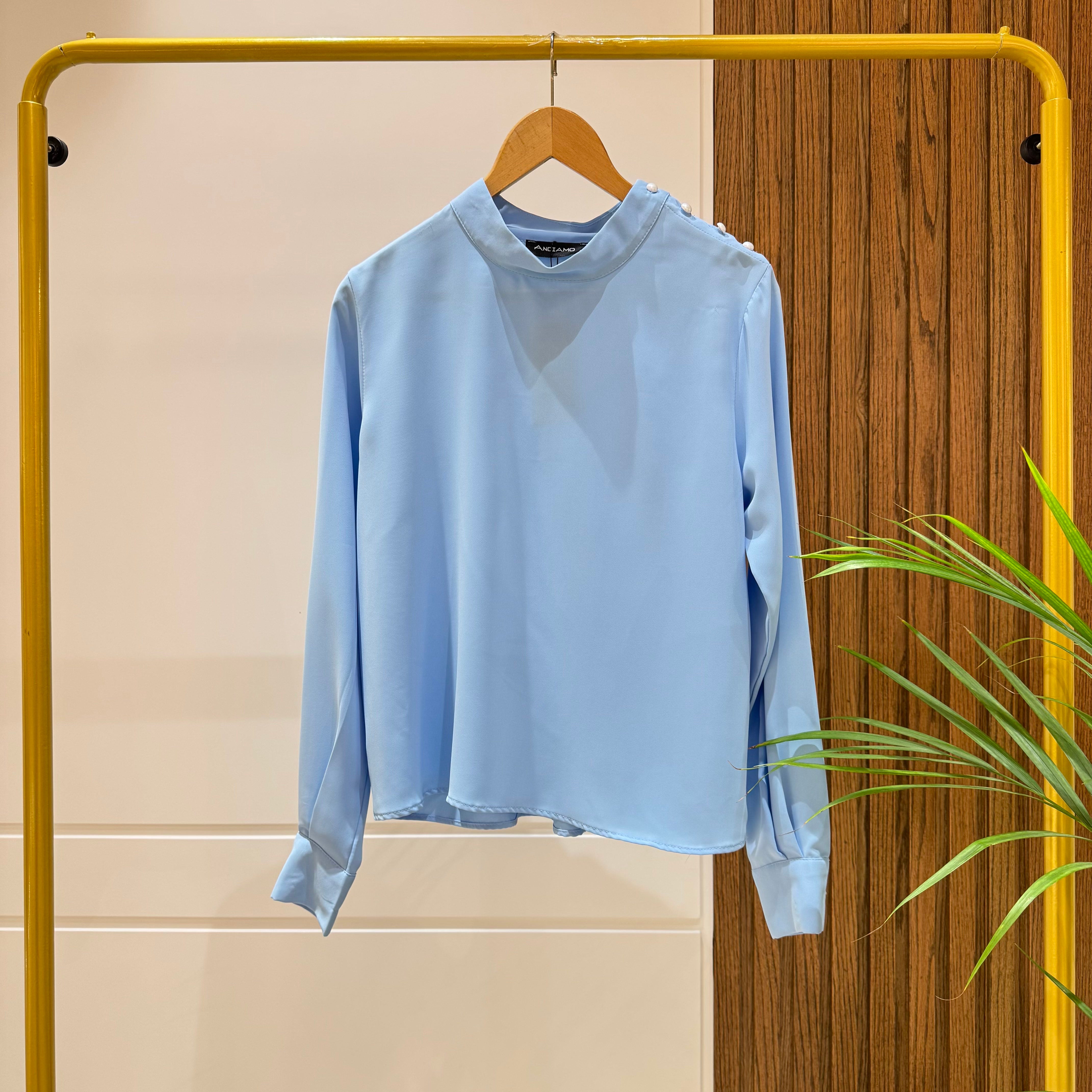 Blouse-Chiffon-SKY BLUE