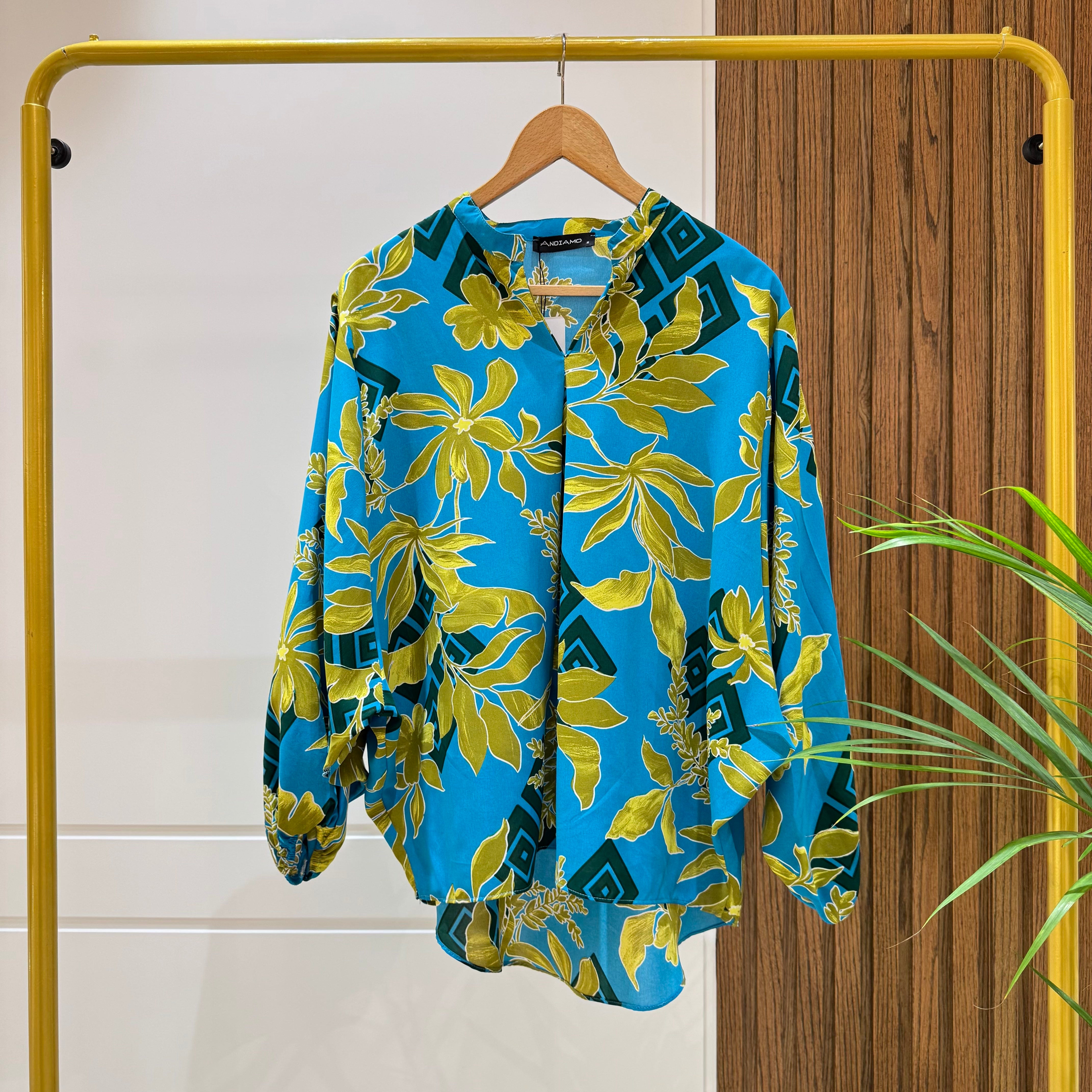 Blouse-Satin-TURQUOIS