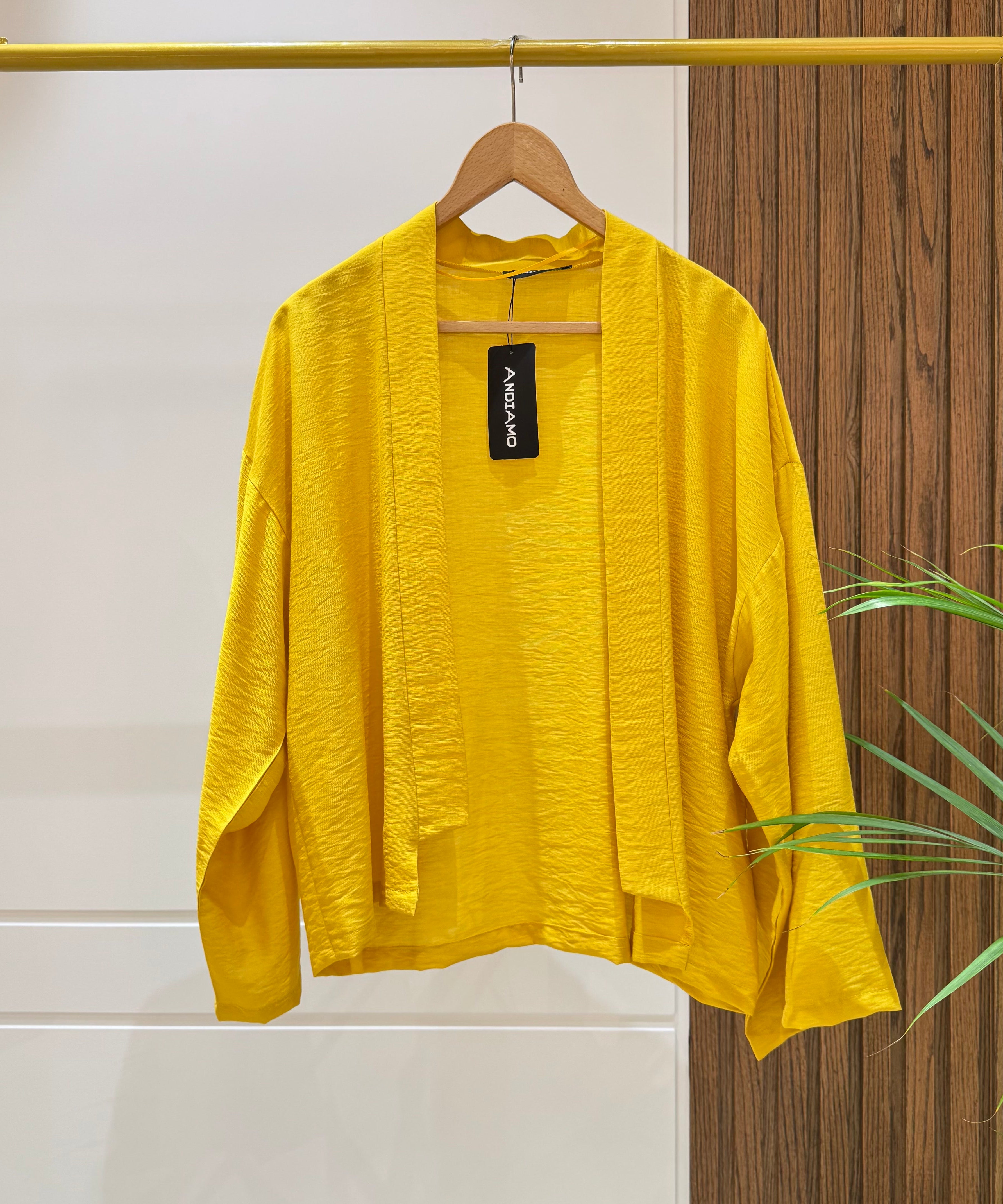 Cardigan-Spanish Linen-MUSTARD
