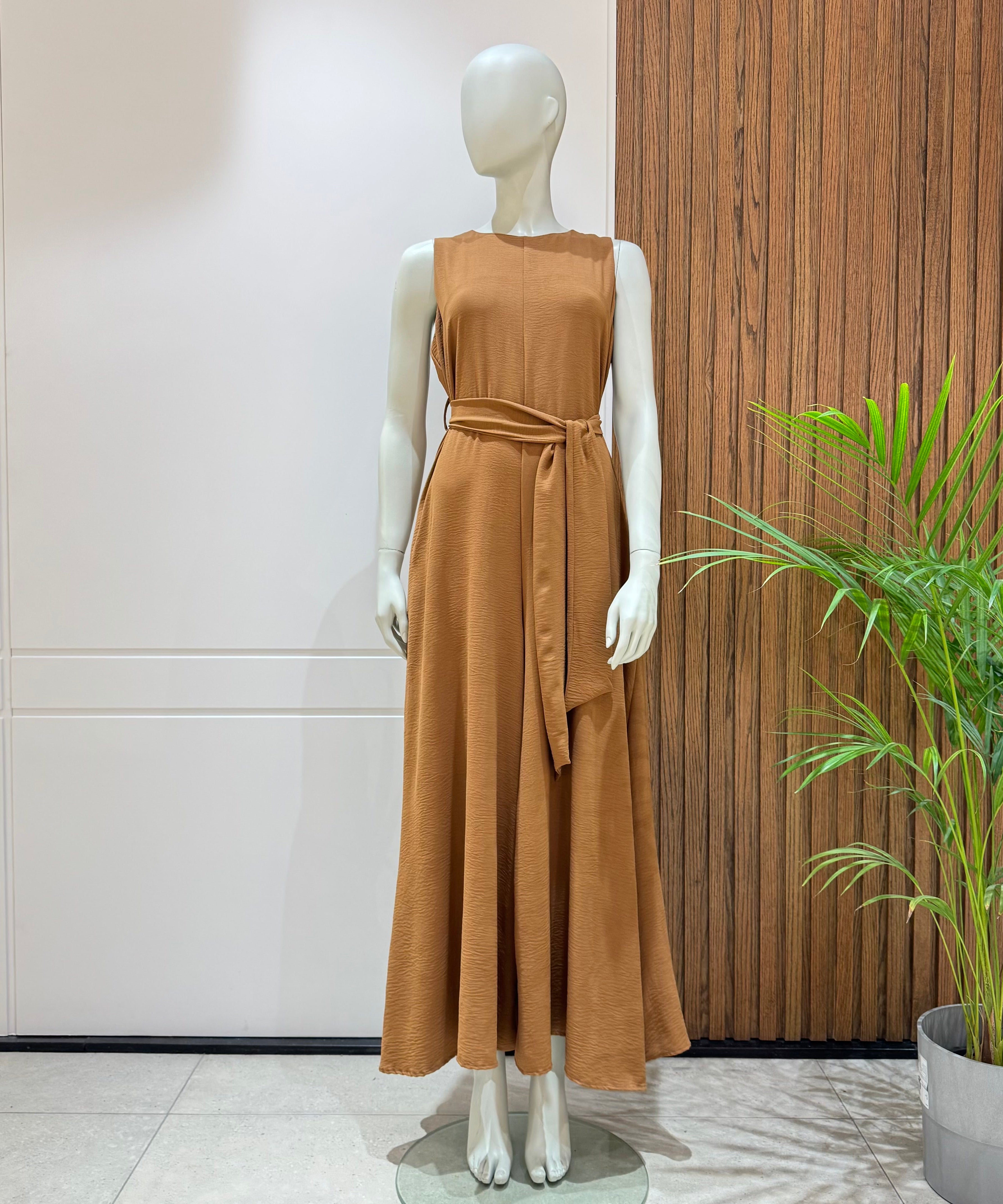 Jumpsuit-Cotton Viscose-BROWN