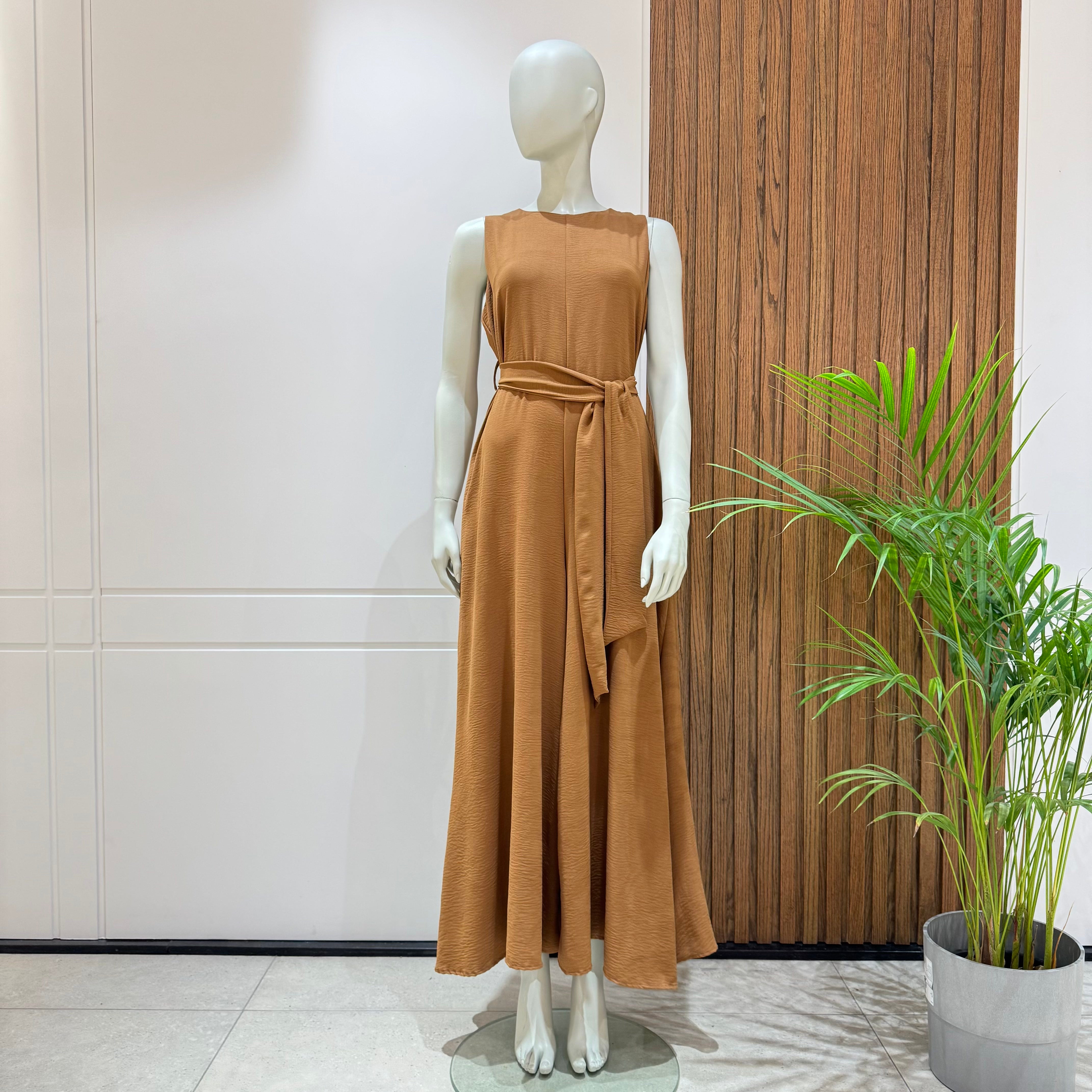 Jumpsuit-Cotton Viscose-BROWN