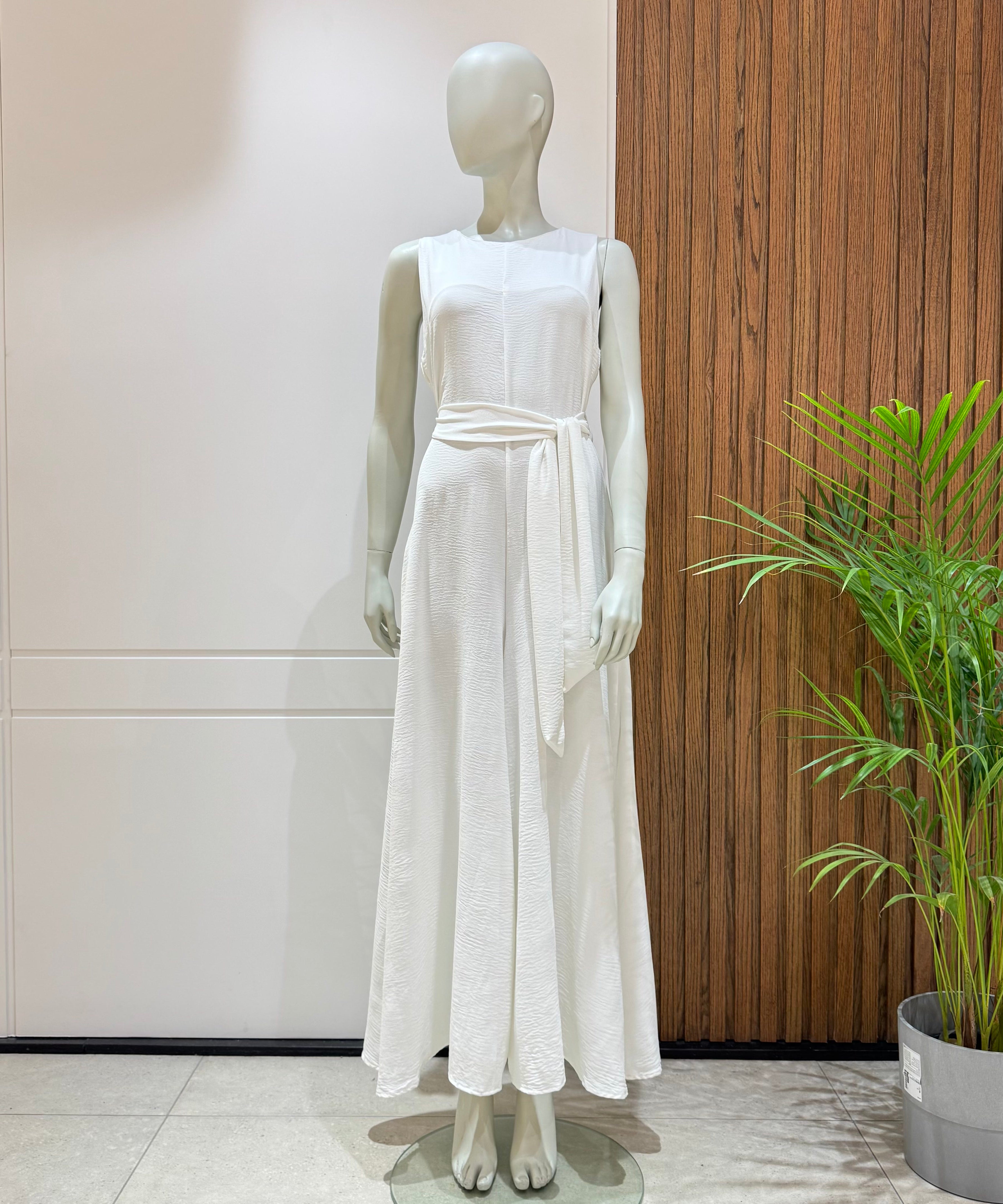Jumpsuit-Cotton Viscose-OF WHITE