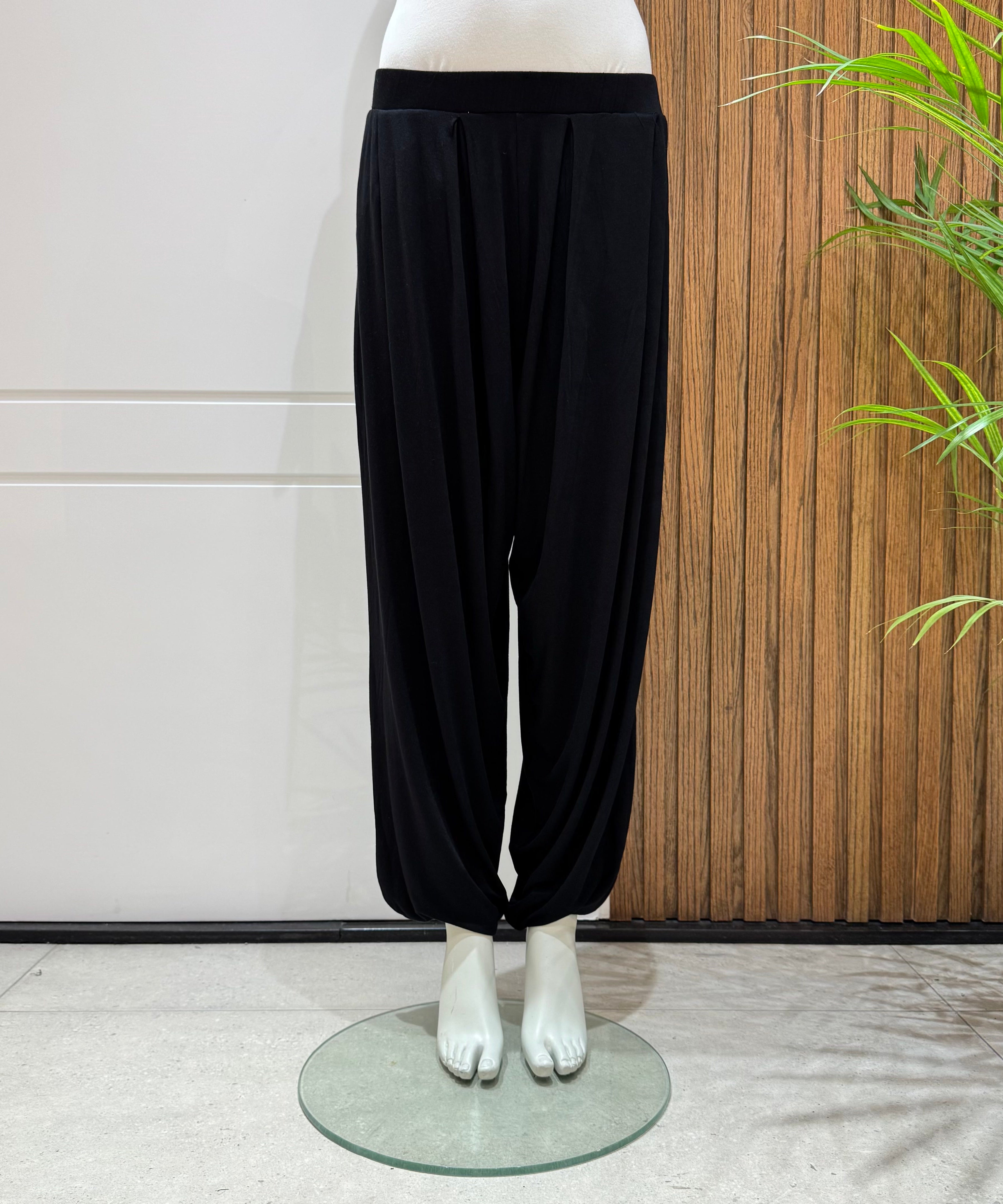 Trousers-Cotton Viscose-BLACK