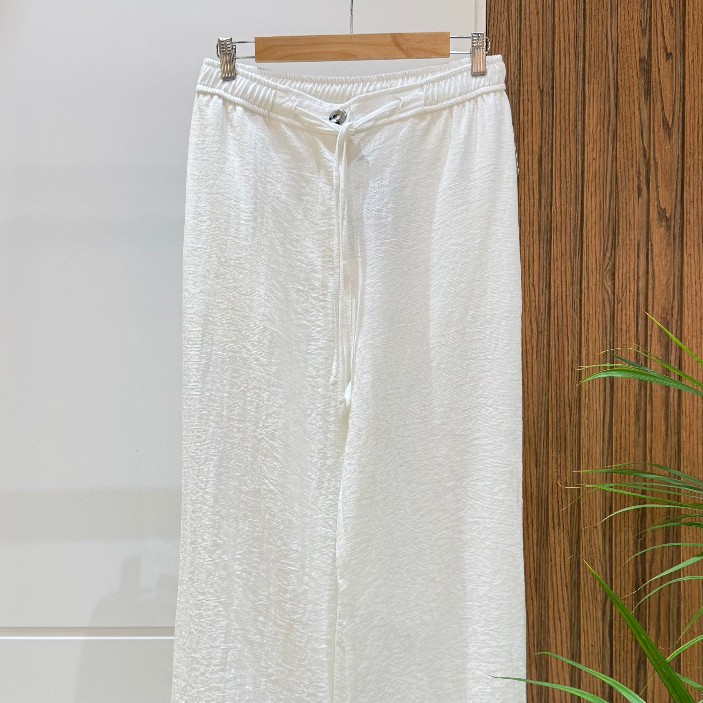 Trousers-Linen-OF WHITE