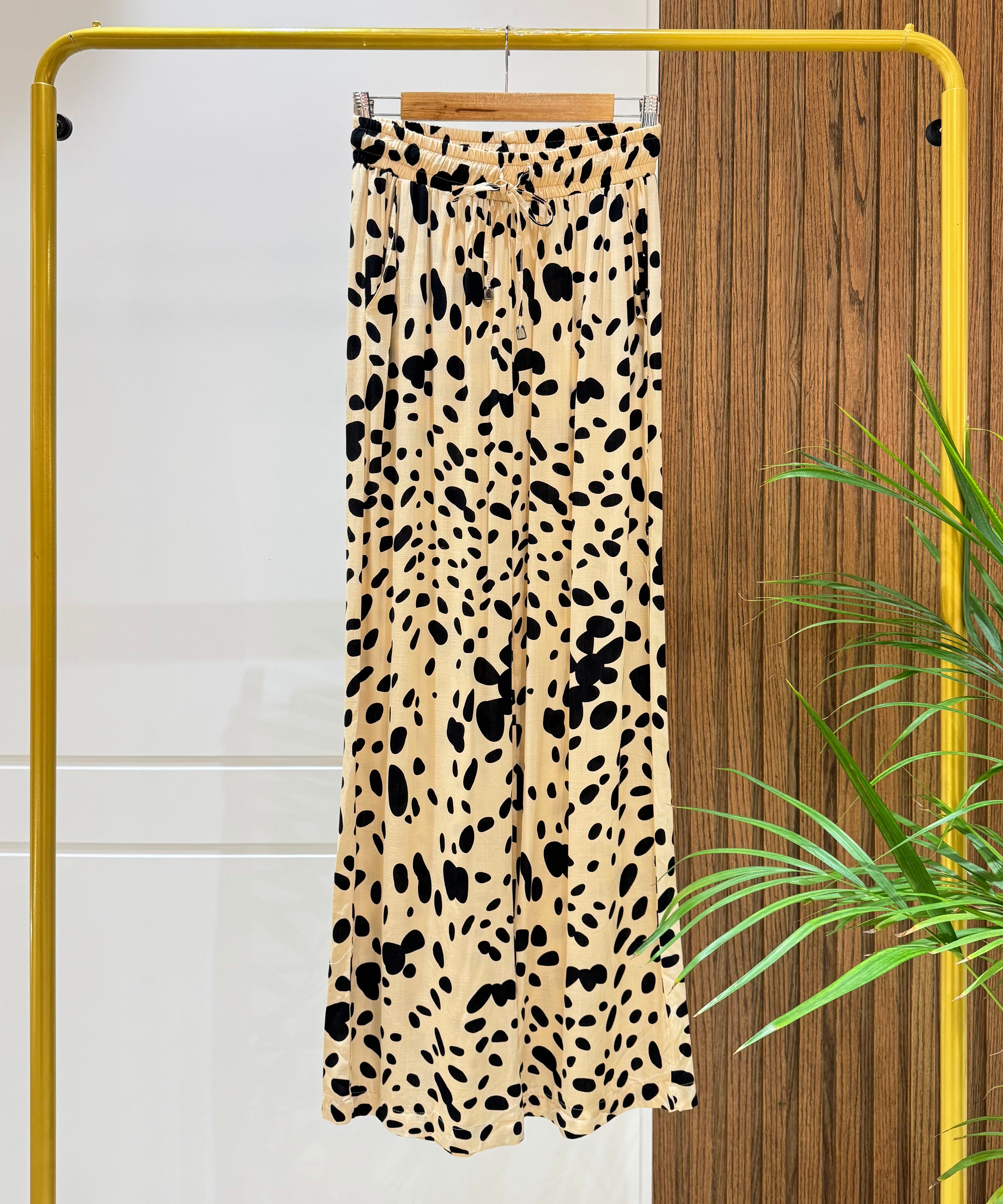 Trousers-Cotton Viscose-OF WHITE