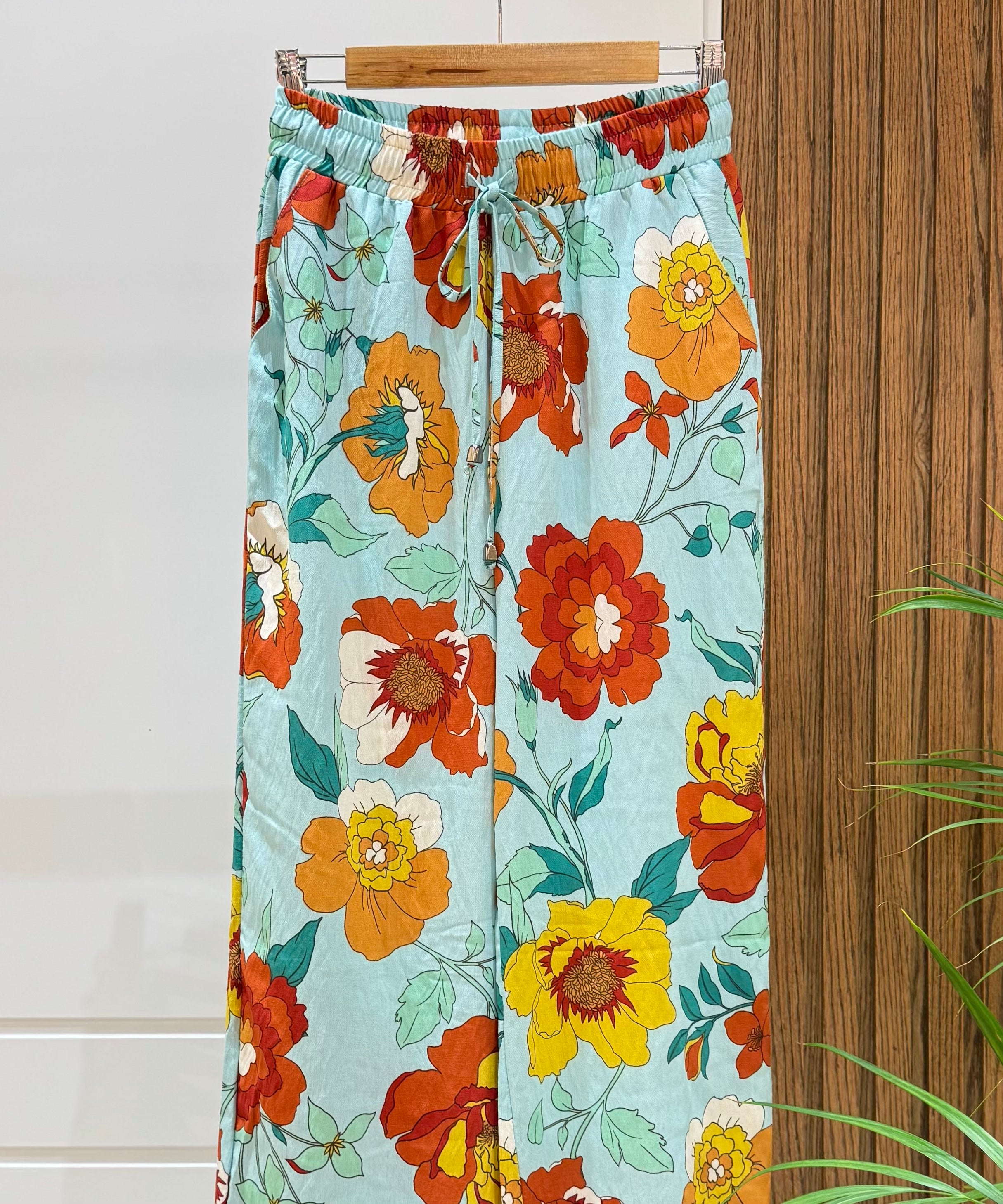 Trousers-Cotton Viscose-MINT