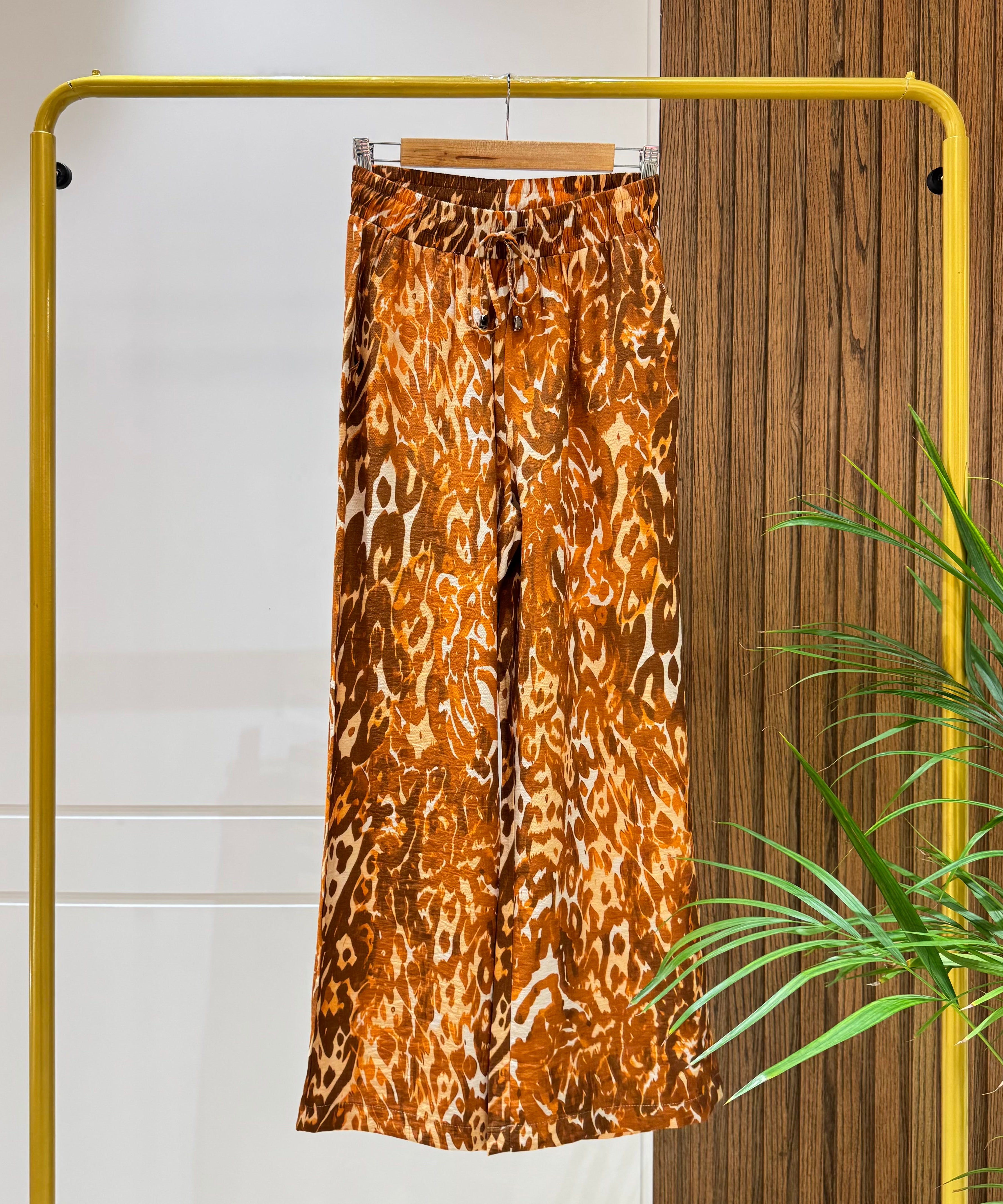 Trousers-Spanish Linen -BROWN