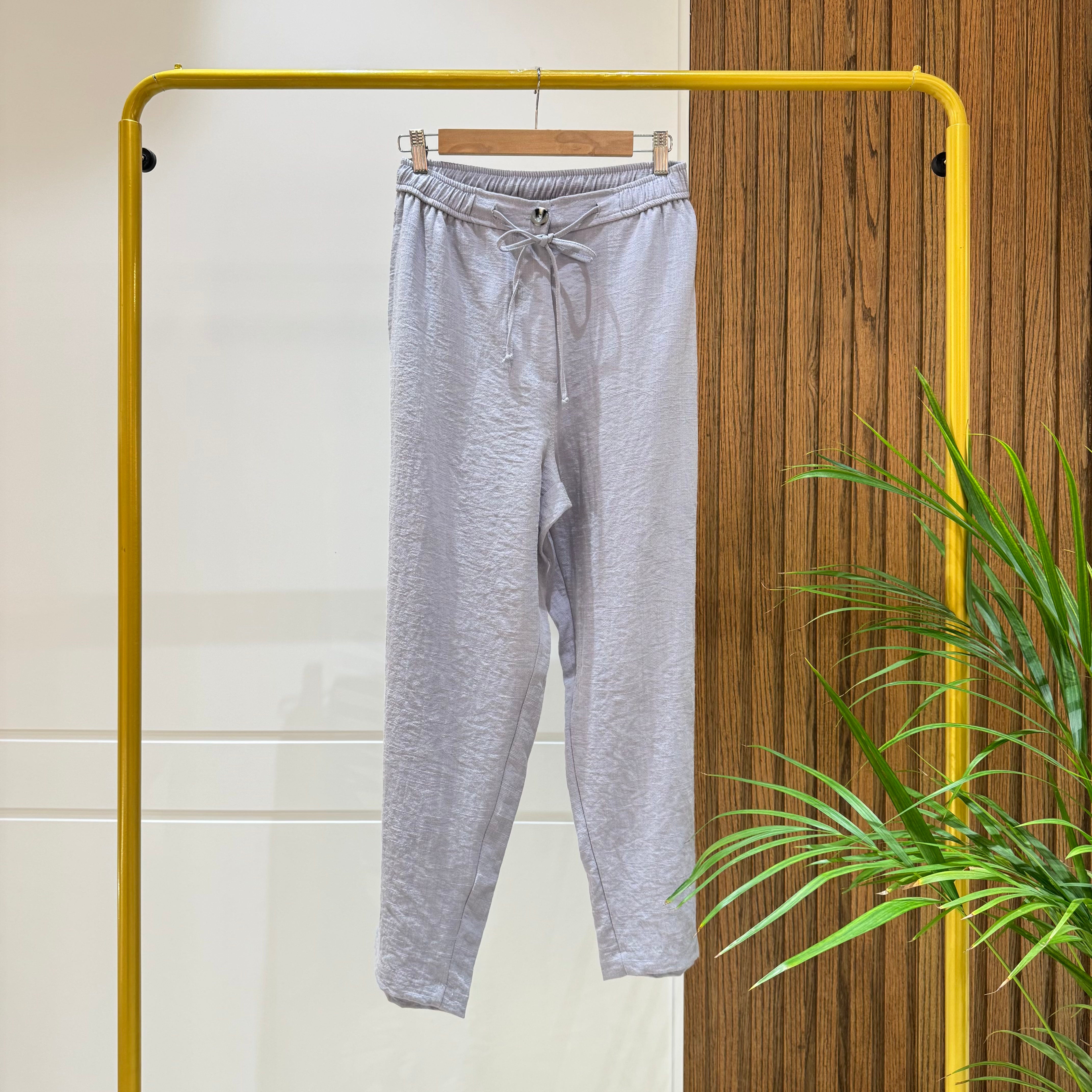 Trousers- Linen-GRAY