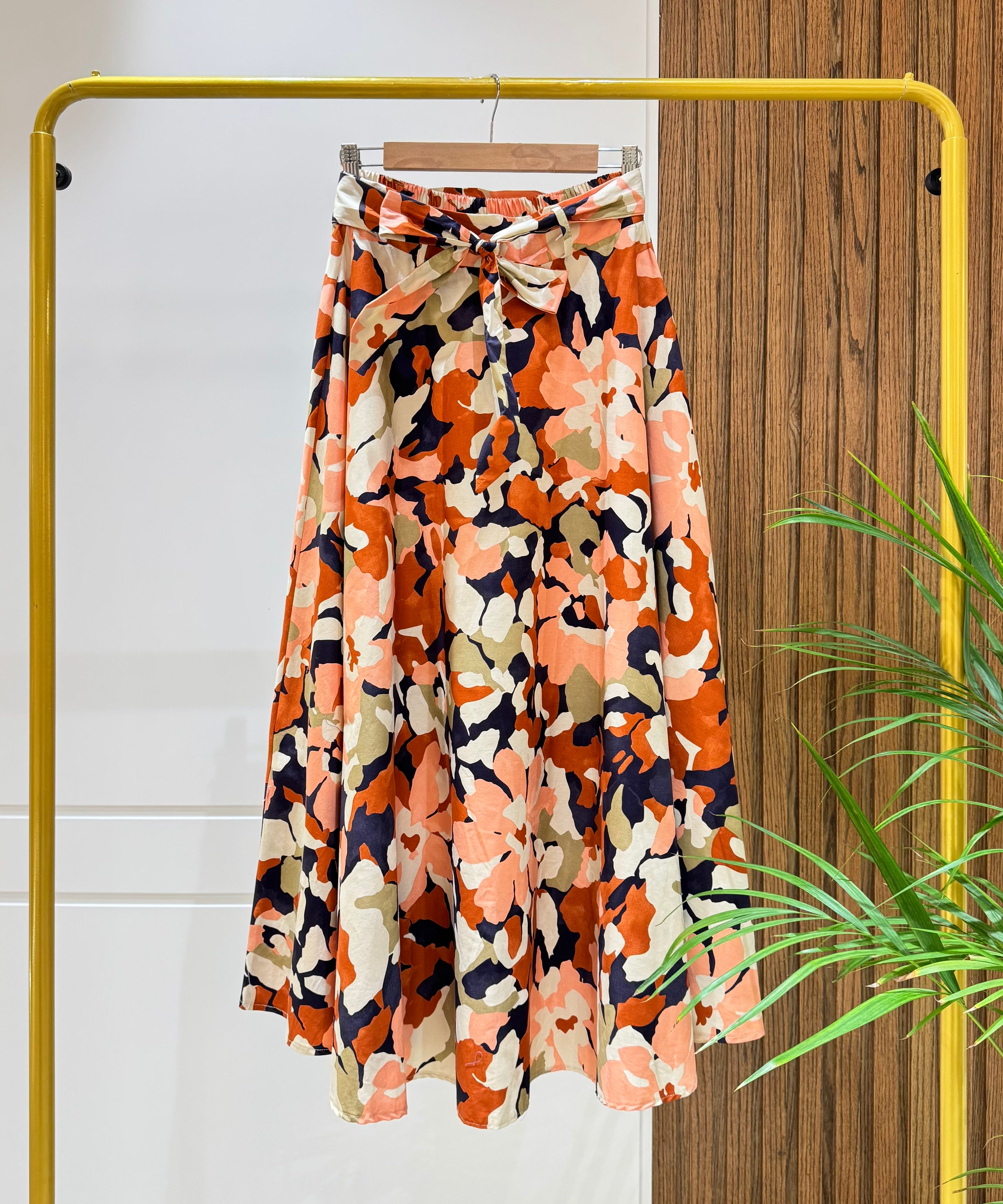 Skirt-Cotton Polyester-ORANGE