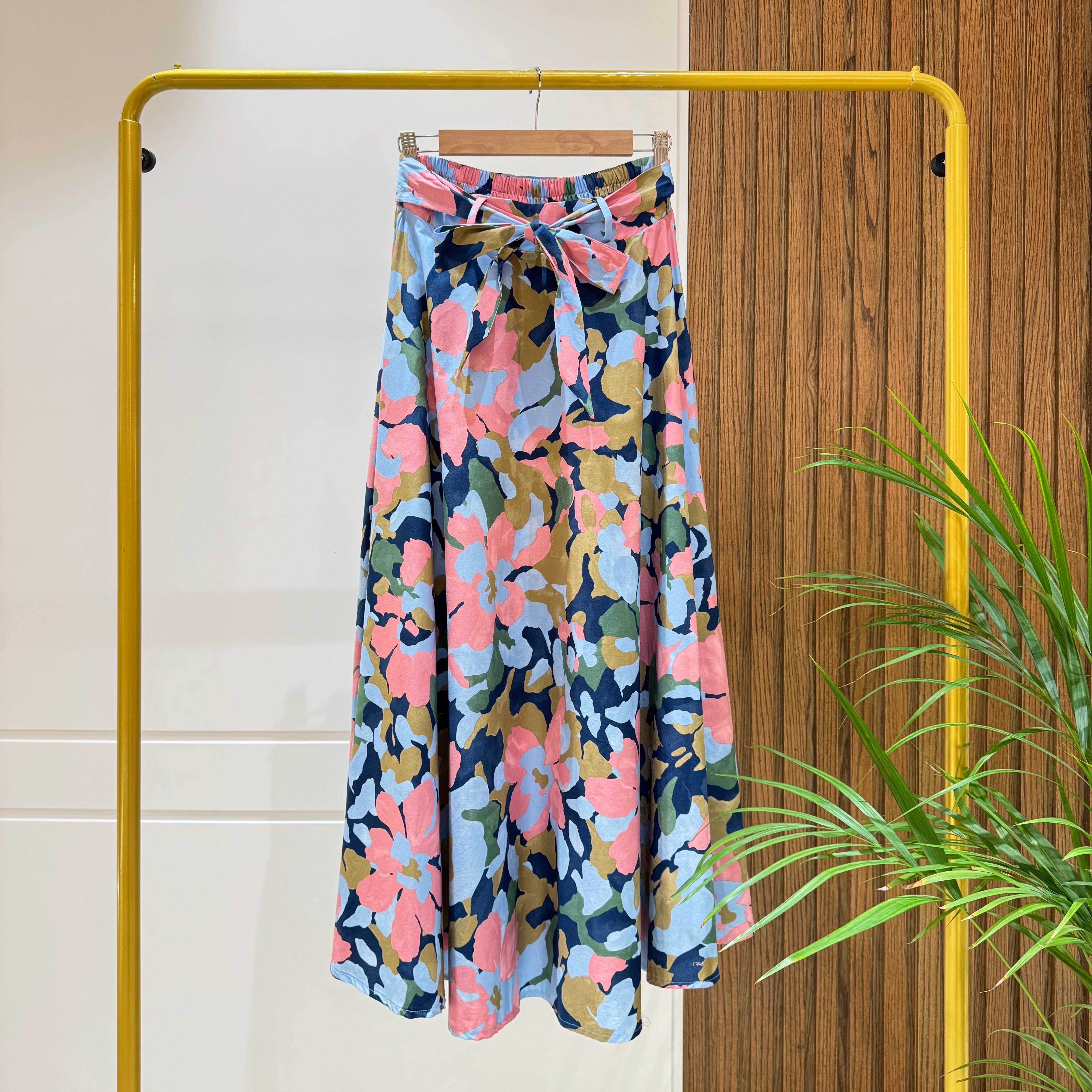 Skirt-Cotton Polyester-Sky Blue